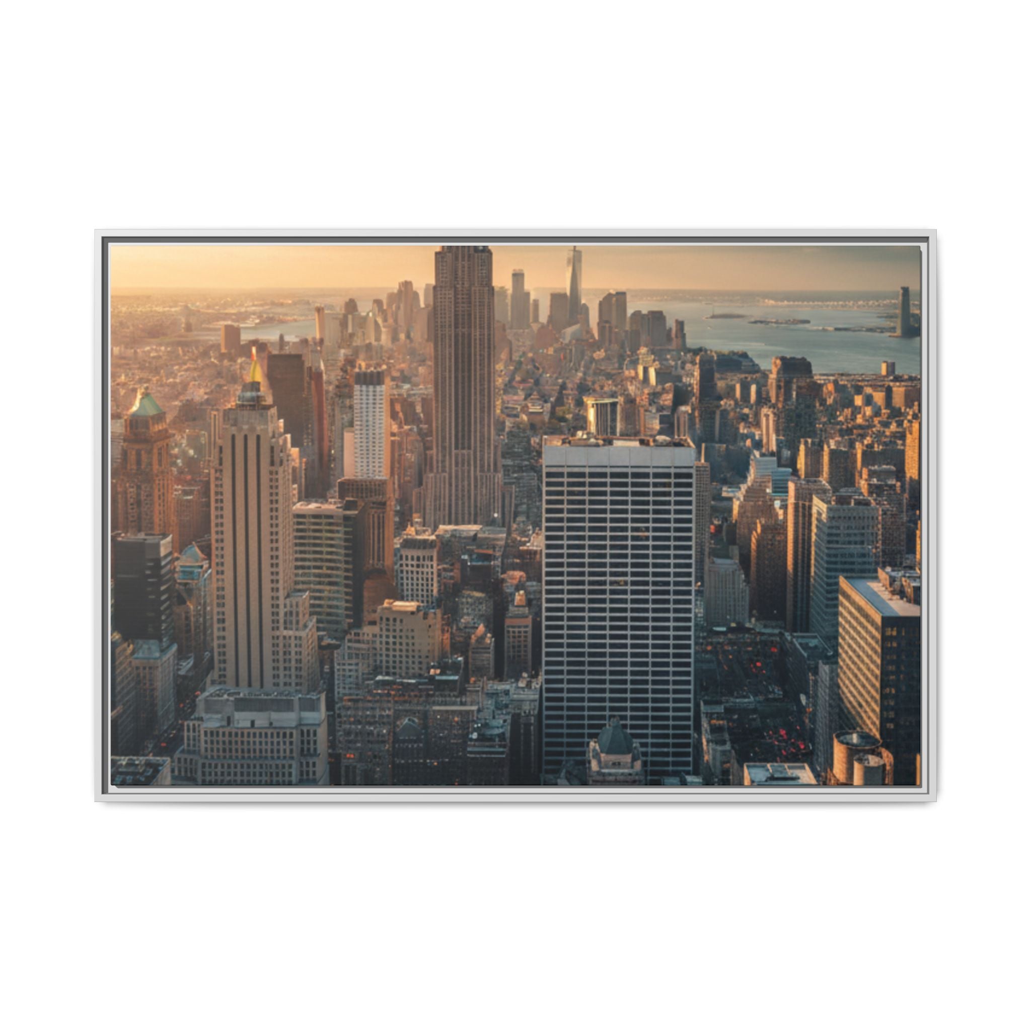 New York City Skyline at Sunset - Framed Art