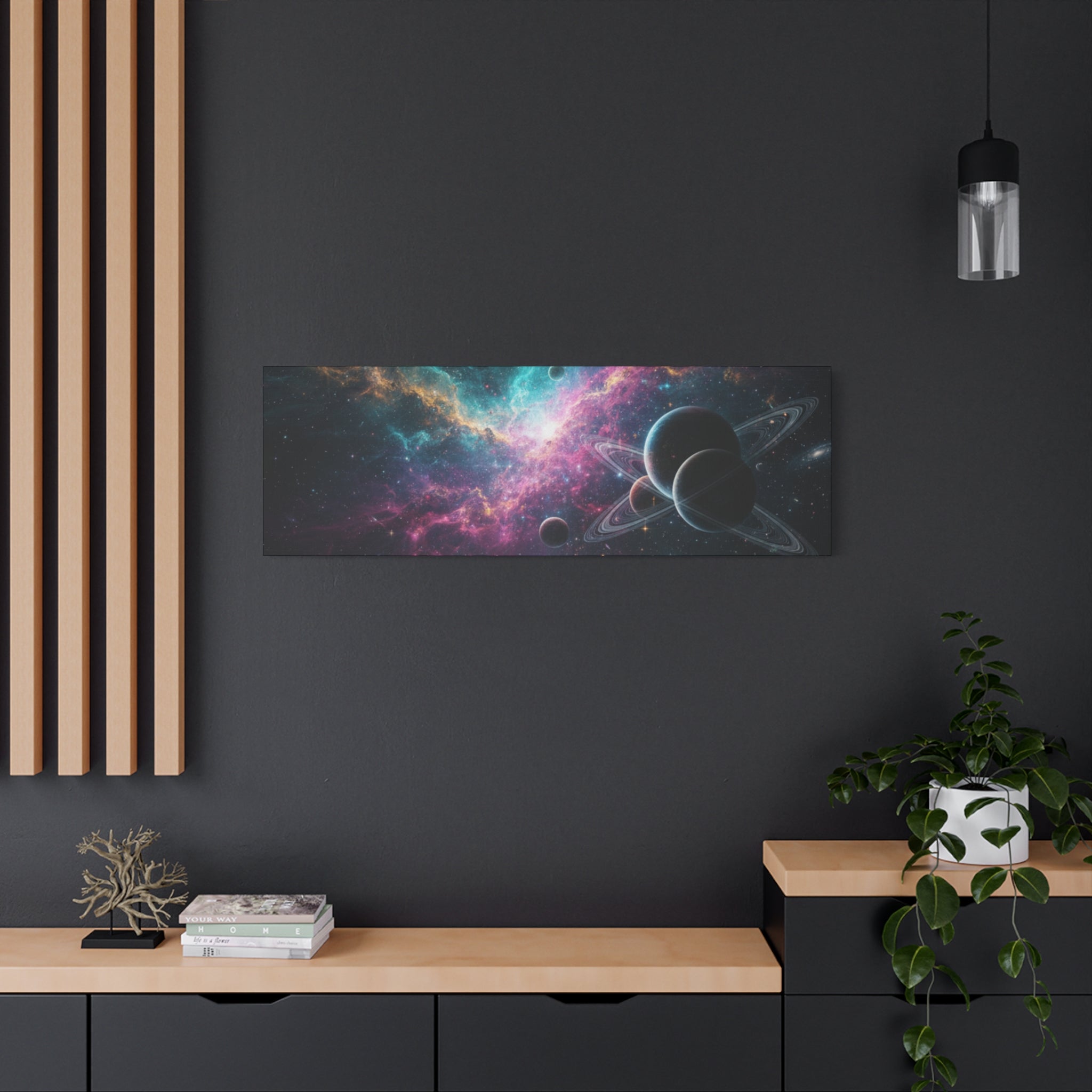 Cosmic Nebula "Stunning" Canvas Print — Galaxy Planets Wall Art