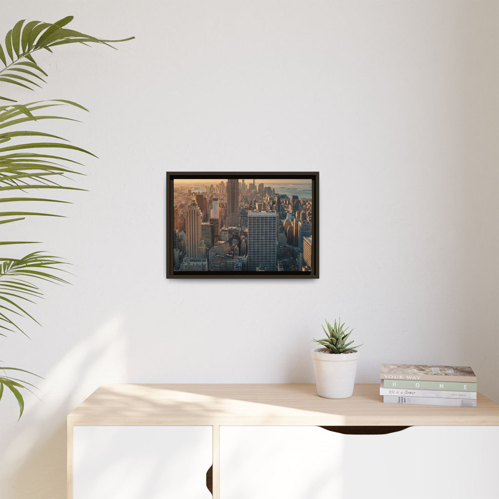 New York City Skyline at Sunset - Framed Art