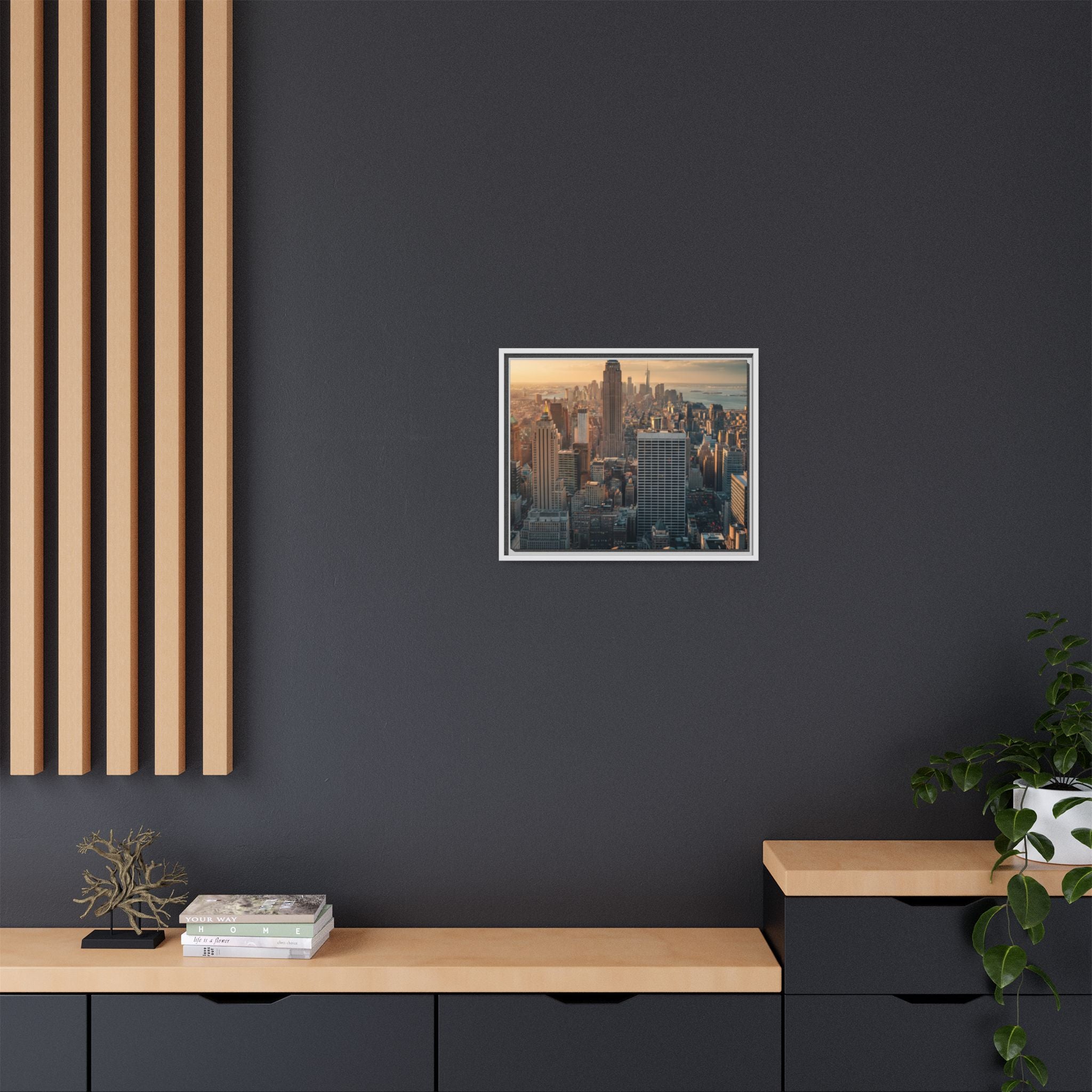 New York City Skyline at Sunset - Framed Art
