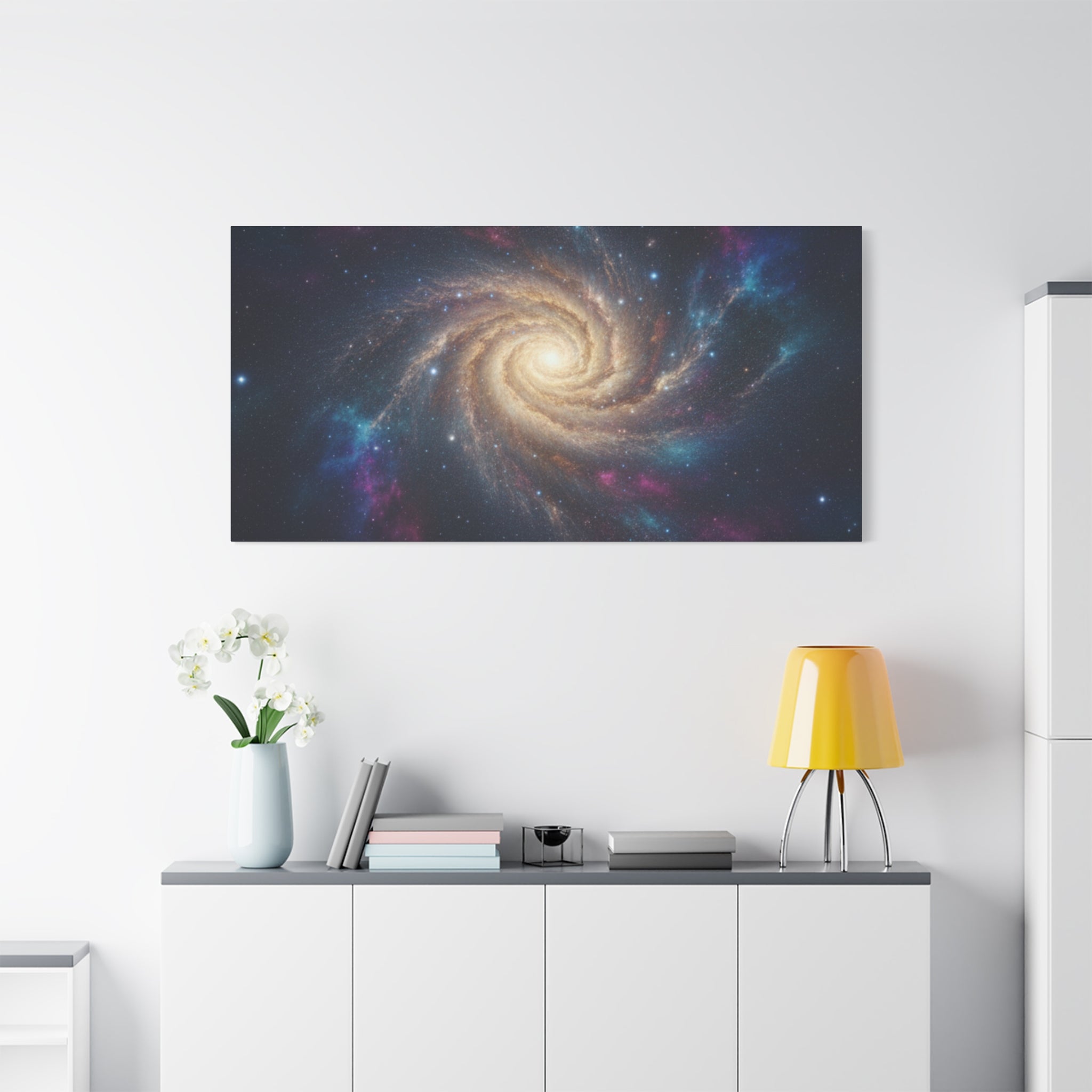 Spiral Galaxy Matte Canvas Wall Art – Stretched Space Nebula Print