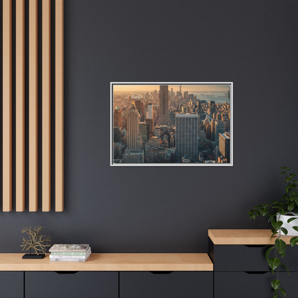 New York City Skyline at Sunset - Framed Art