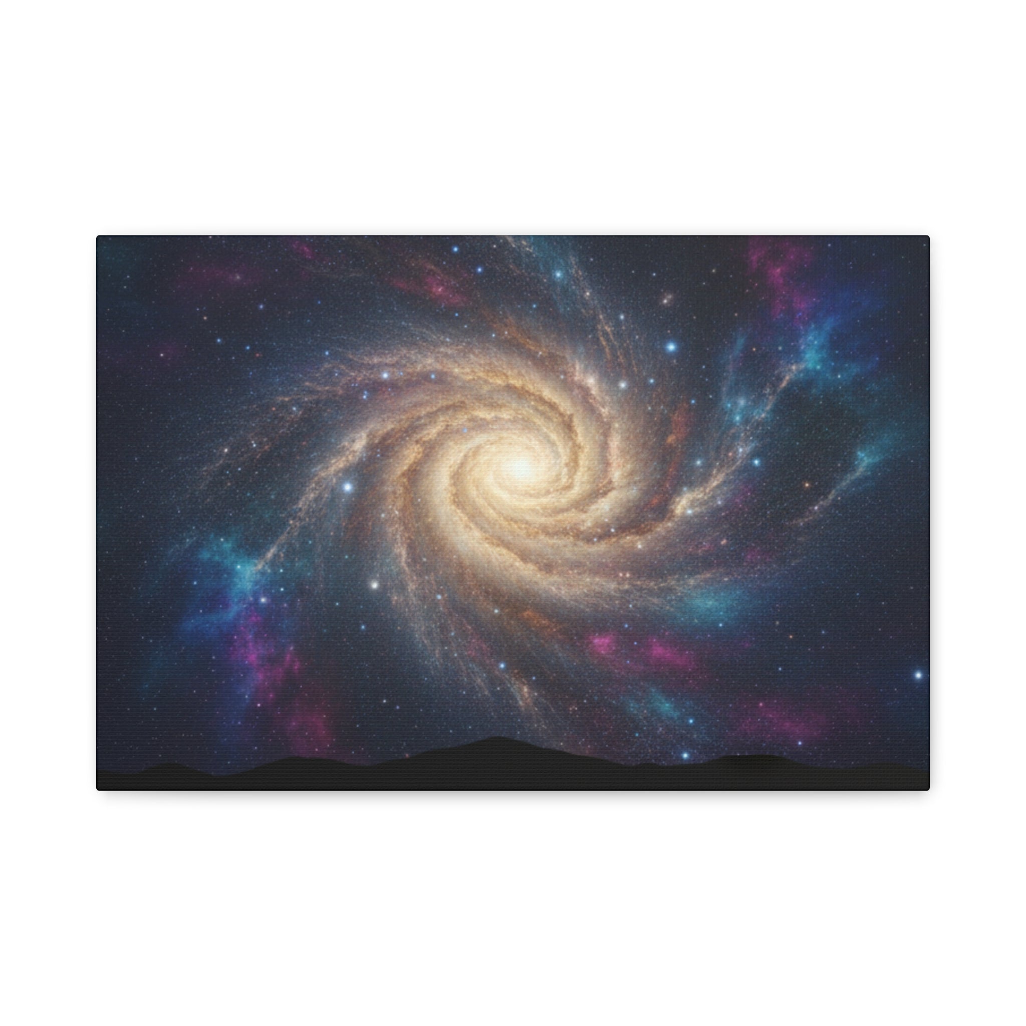 Spiral Galaxy Matte Canvas Wall Art – Stretched Space Nebula Print