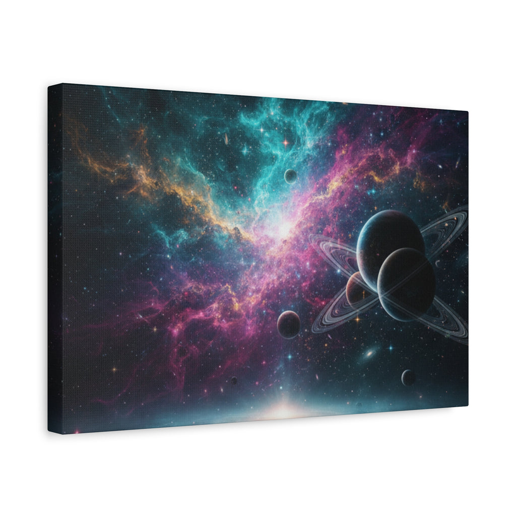 Cosmic Nebula "Stunning" Canvas Print — Galaxy Planets Wall Art