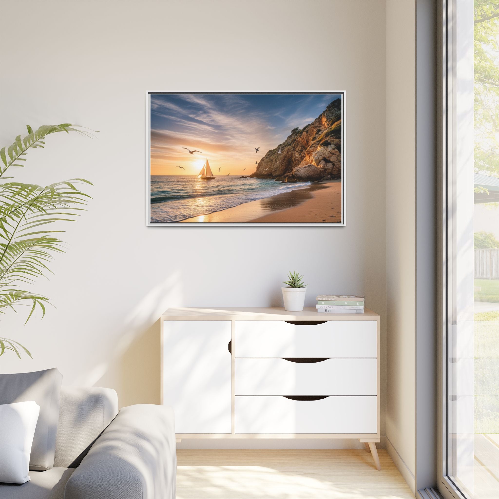 Sunset Sail Beach Landscape - Stunning Image!