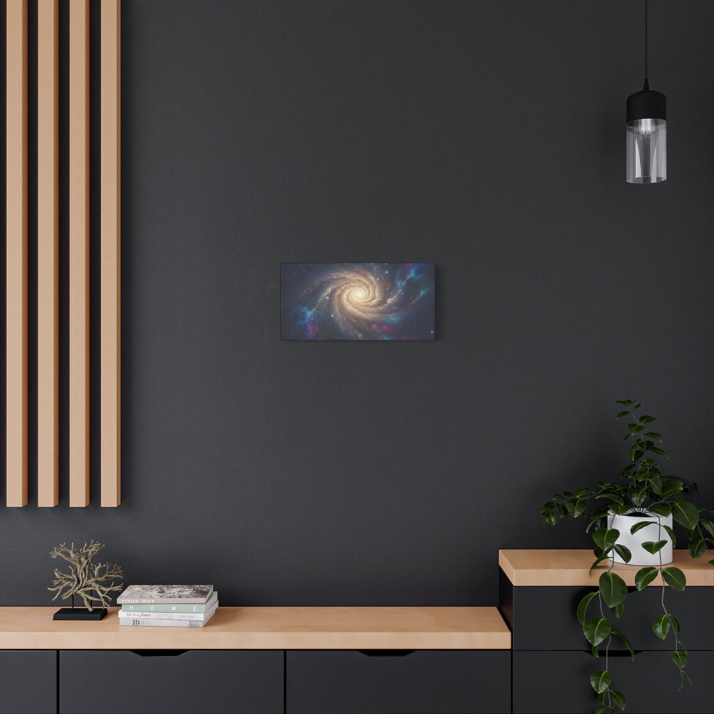Spiral Galaxy Matte Canvas Wall Art – Stretched Space Nebula Print