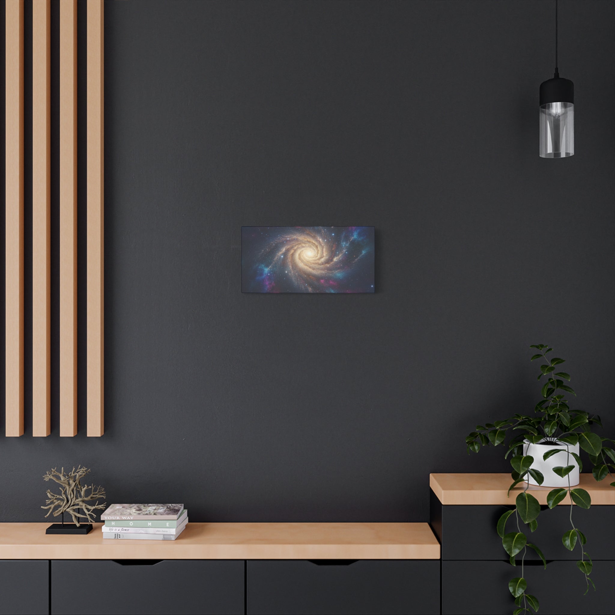 Spiral Galaxy Matte Canvas Wall Art – Stretched Space Nebula Print
