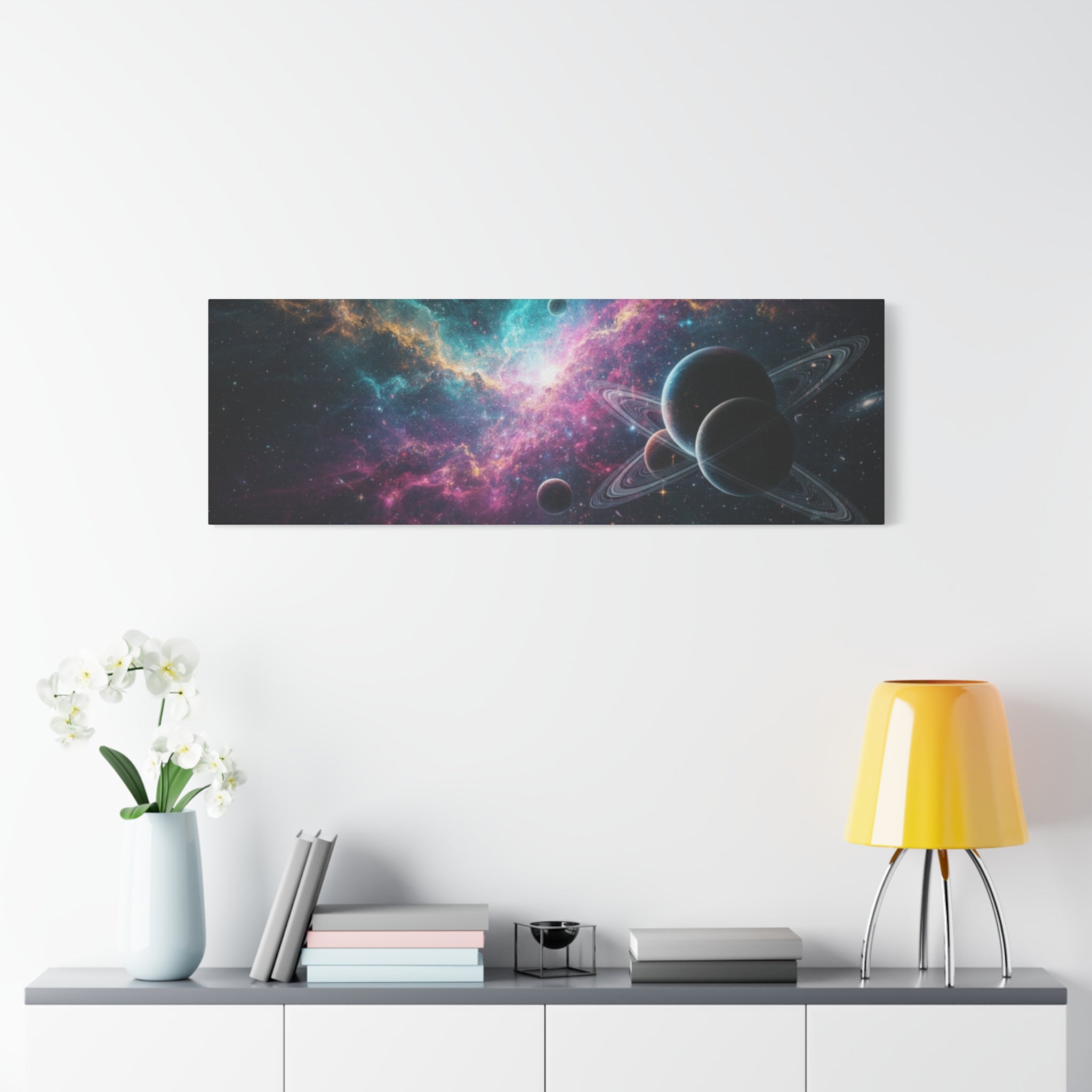 Cosmic Nebula "Stunning" Canvas Print — Galaxy Planets Wall Art