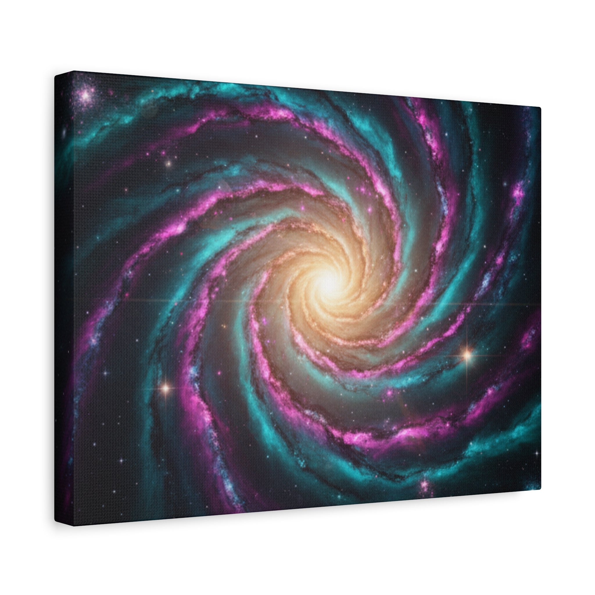 Spiral Galaxy Matte Canvas Wall Art — Vibrant Cosmic Nebula Print