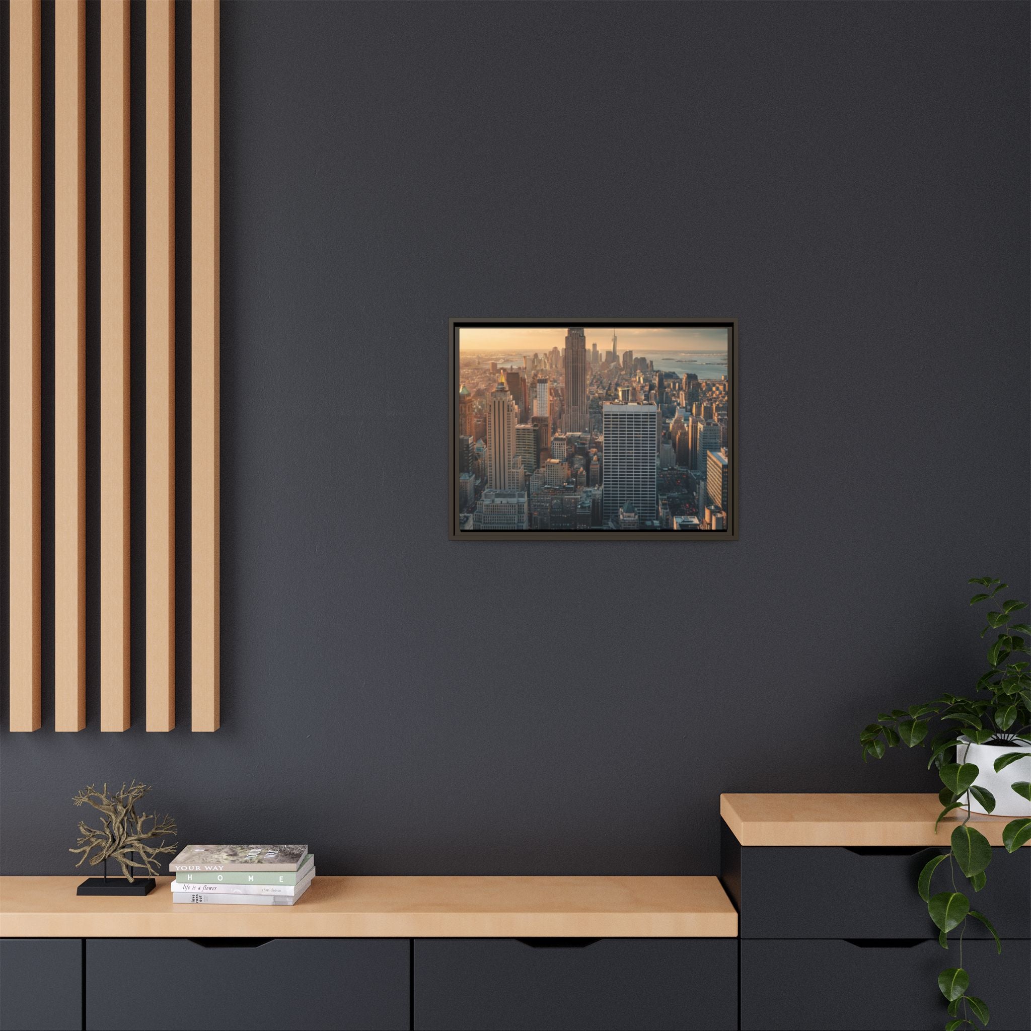 New York City Skyline at Sunset - Framed Art