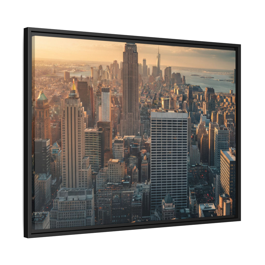 New York City Skyline at Sunset - Framed Art