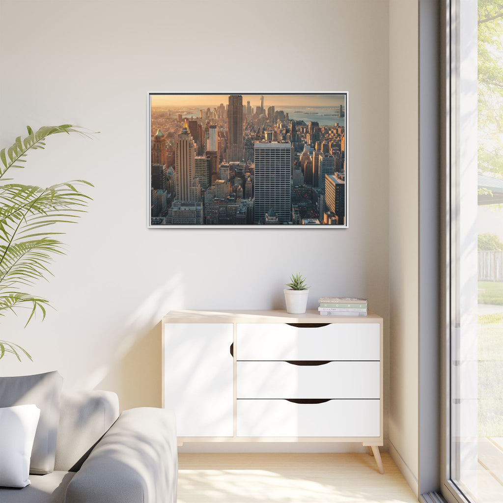 New York City Skyline at Sunset - Framed Art