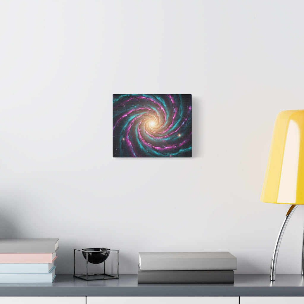 Spiral Galaxy Matte Canvas Wall Art — Vibrant Cosmic Nebula Print