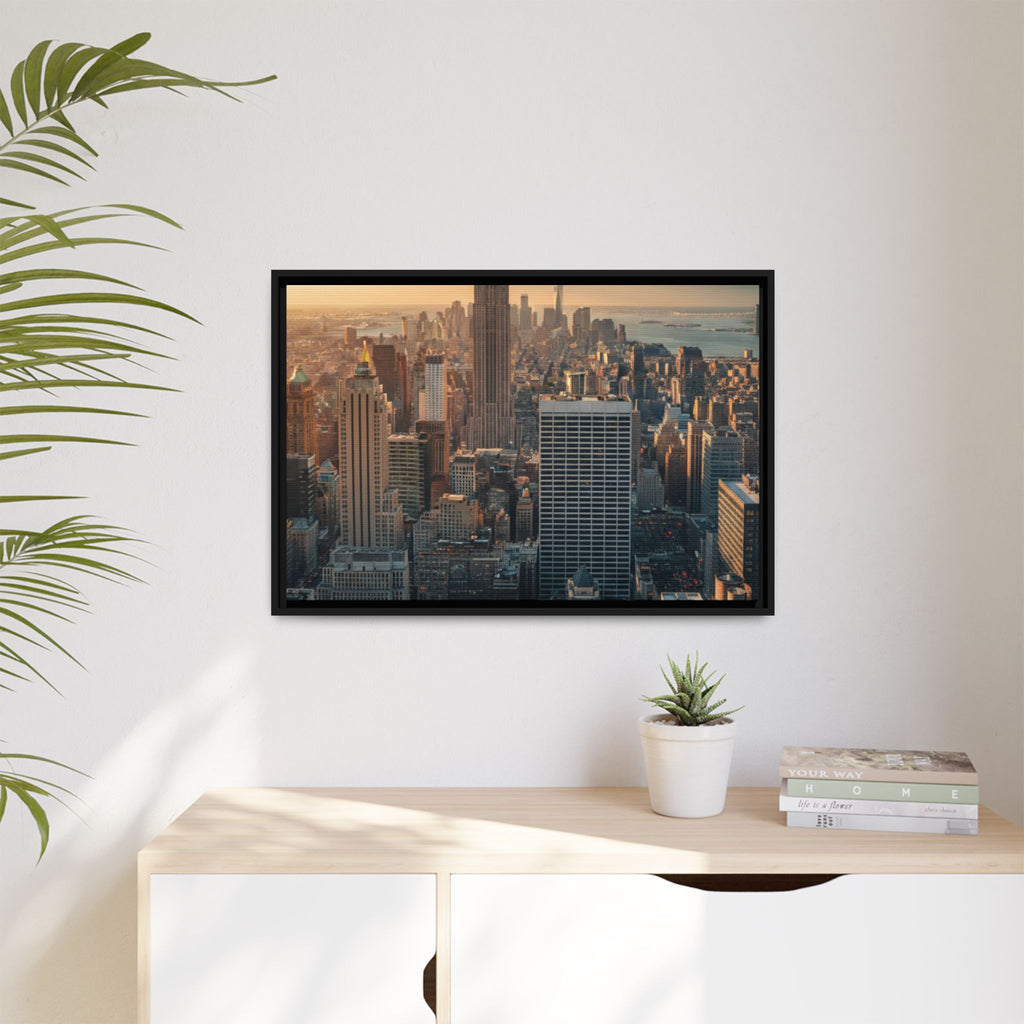 New York City Skyline at Sunset - Framed Art