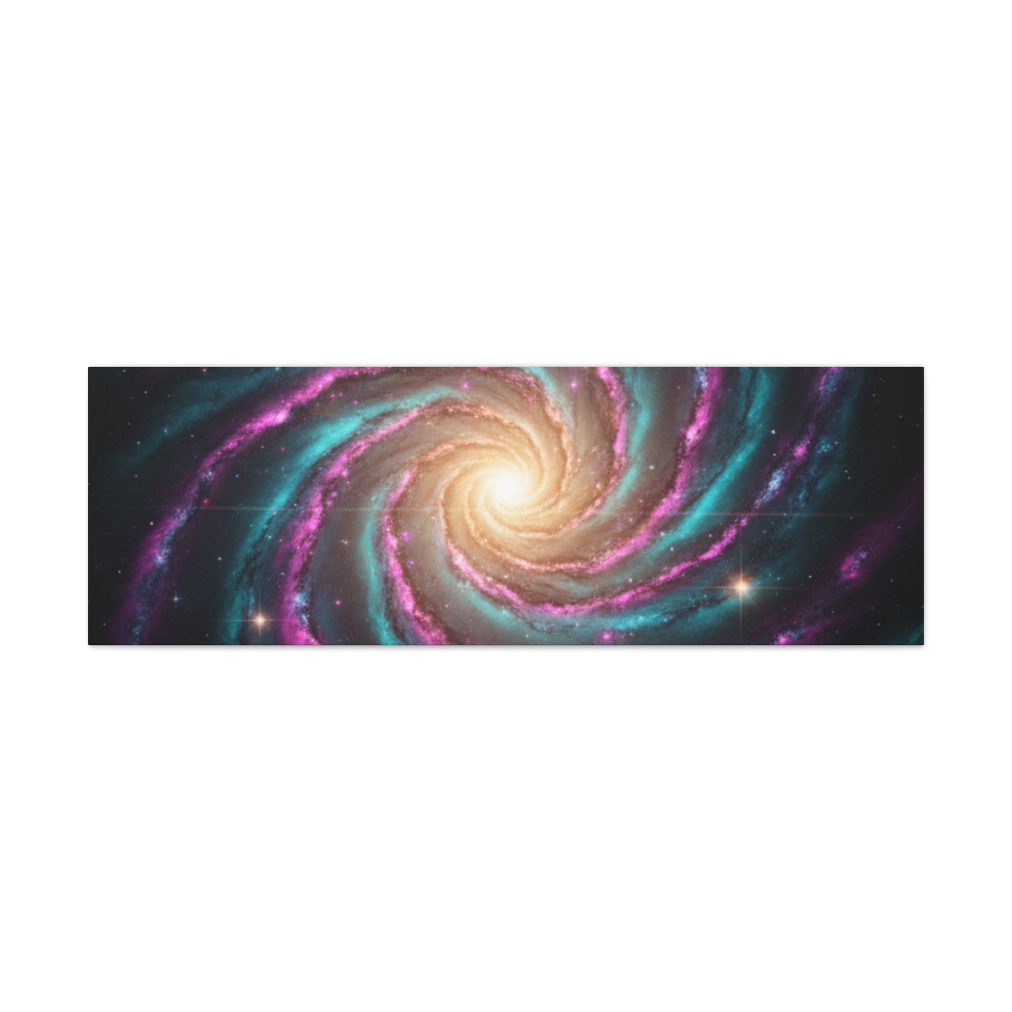Spiral Galaxy Matte Canvas Wall Art — Vibrant Cosmic Nebula Print