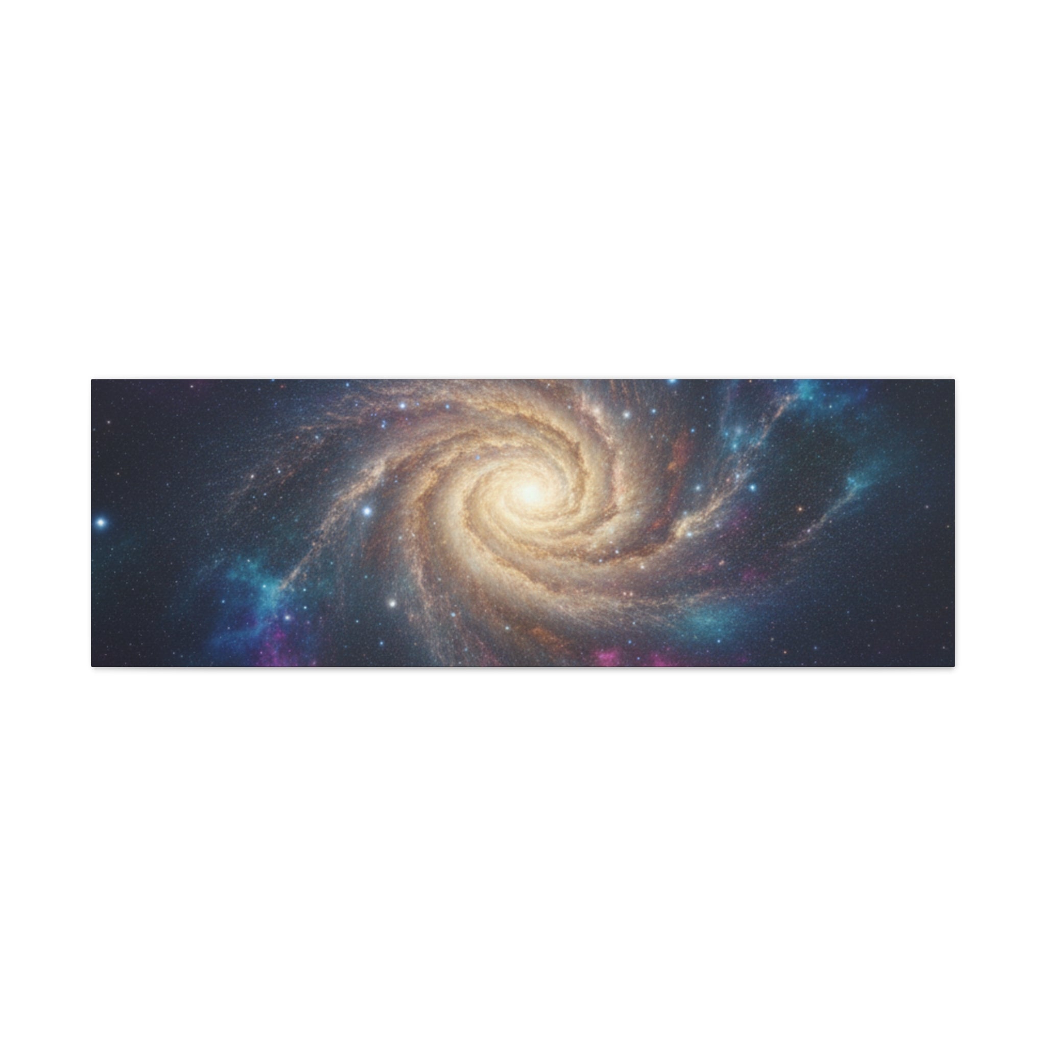Spiral Galaxy Matte Canvas Wall Art – Stretched Space Nebula Print