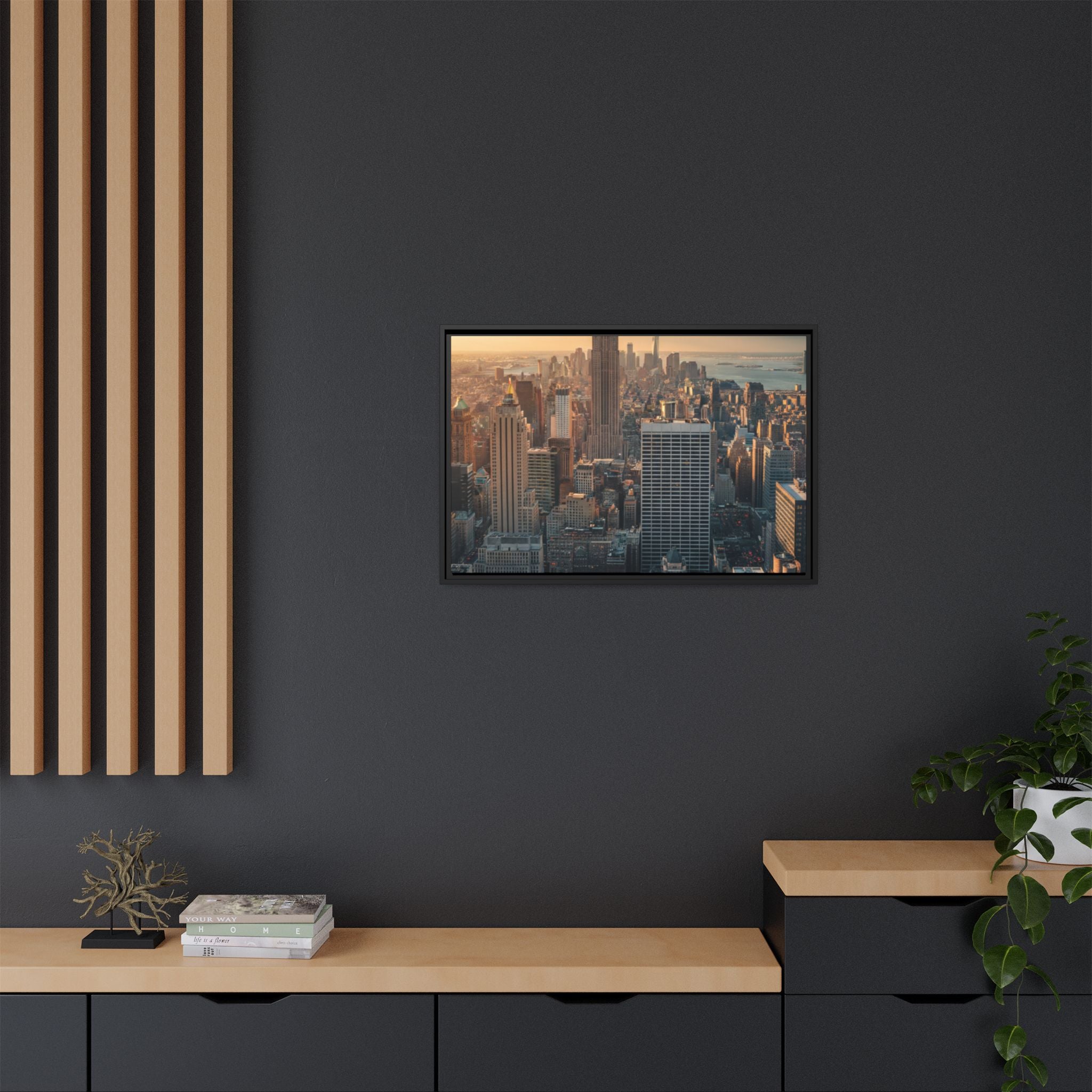 New York City Skyline at Sunset - Framed Art