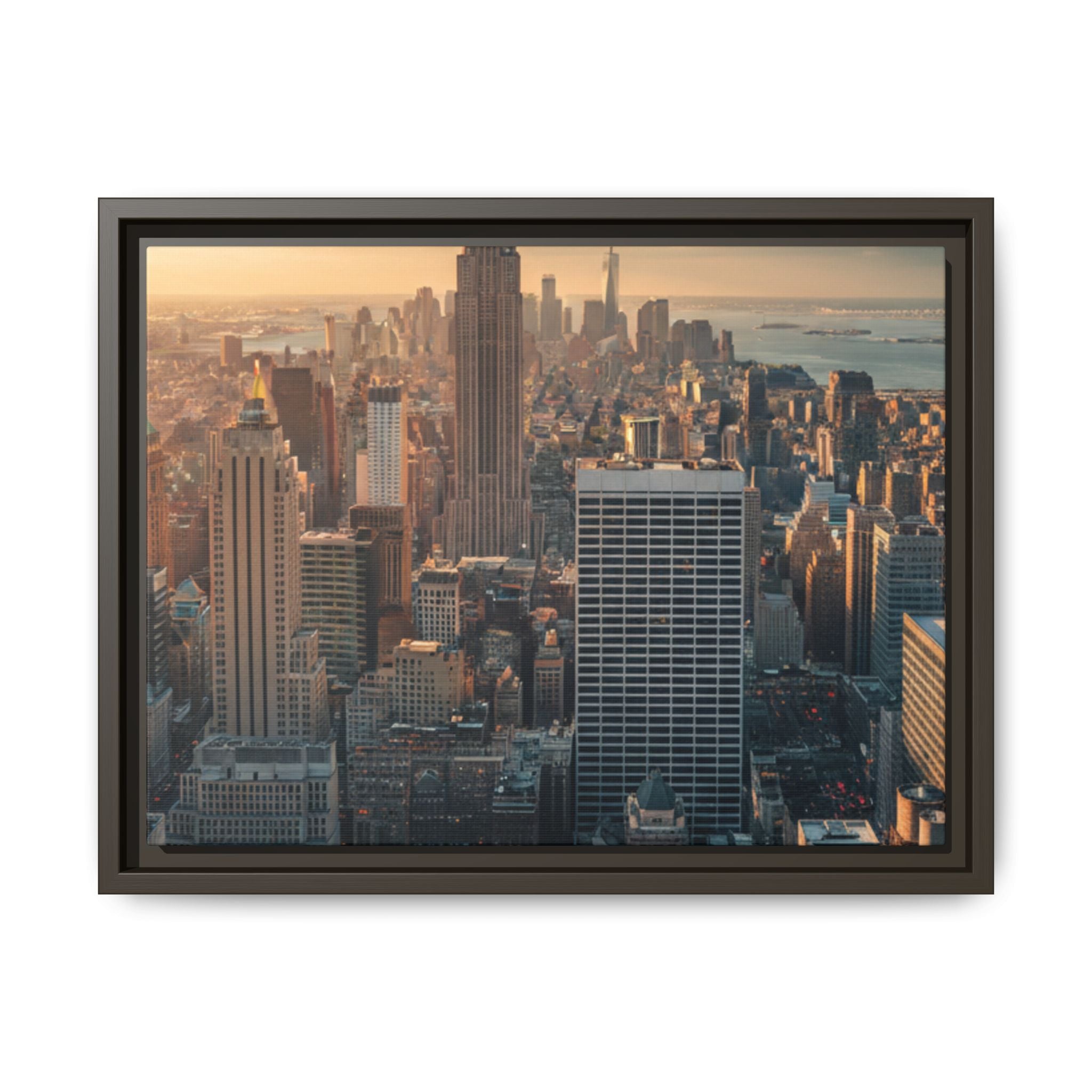 New York City Skyline at Sunset - Framed Art