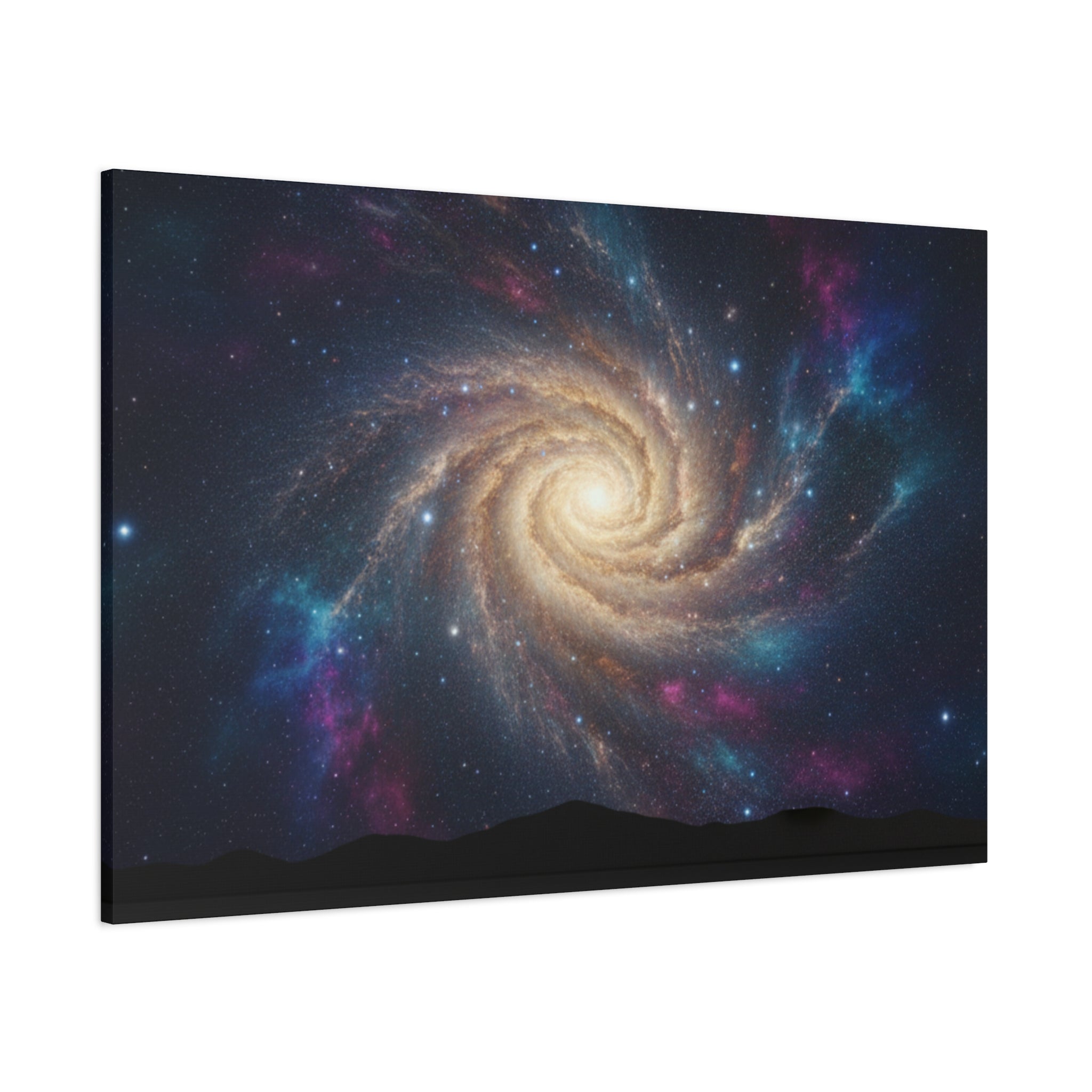 Spiral Galaxy Matte Canvas Wall Art – Stretched Space Nebula Print
