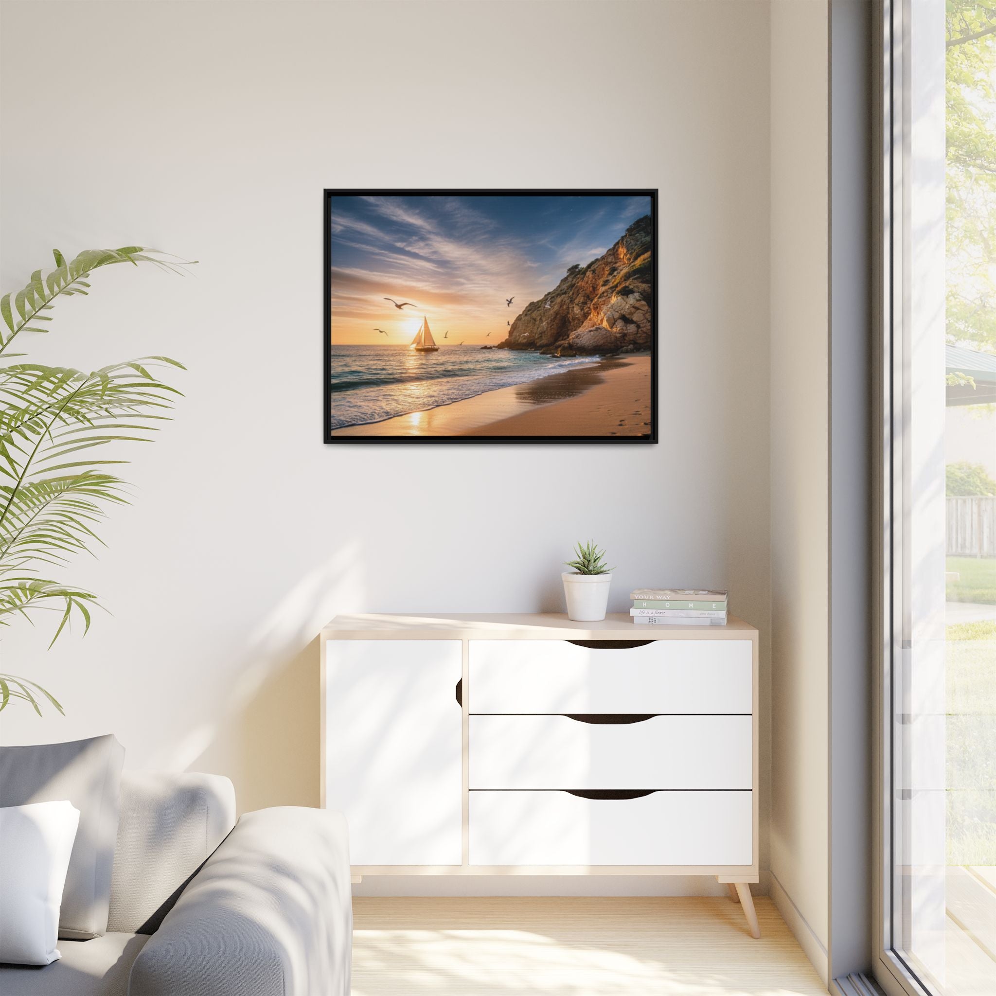 Sunset Sail Beach Landscape - Stunning Image!