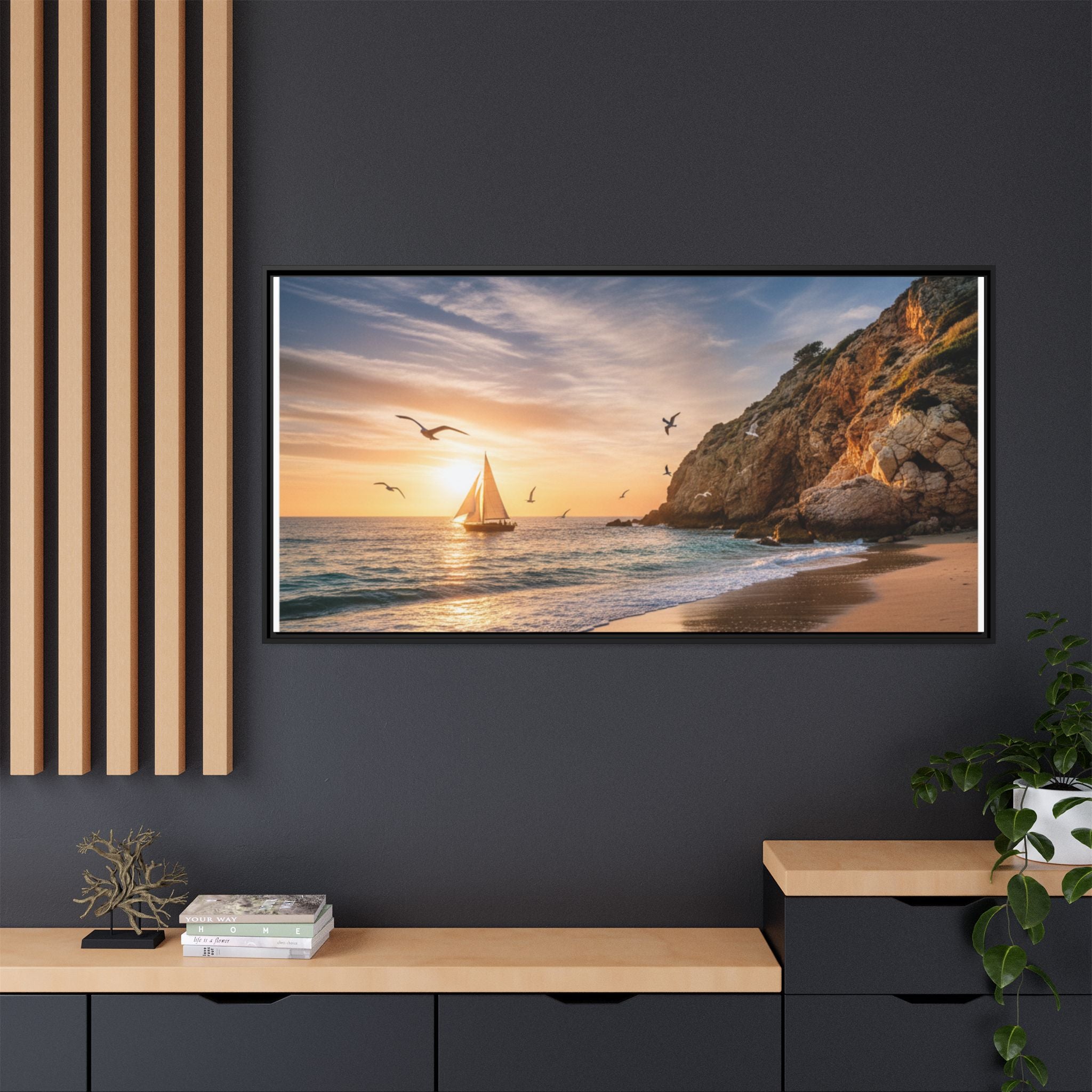 Sunset Sail Beach Landscape - Stunning Image!