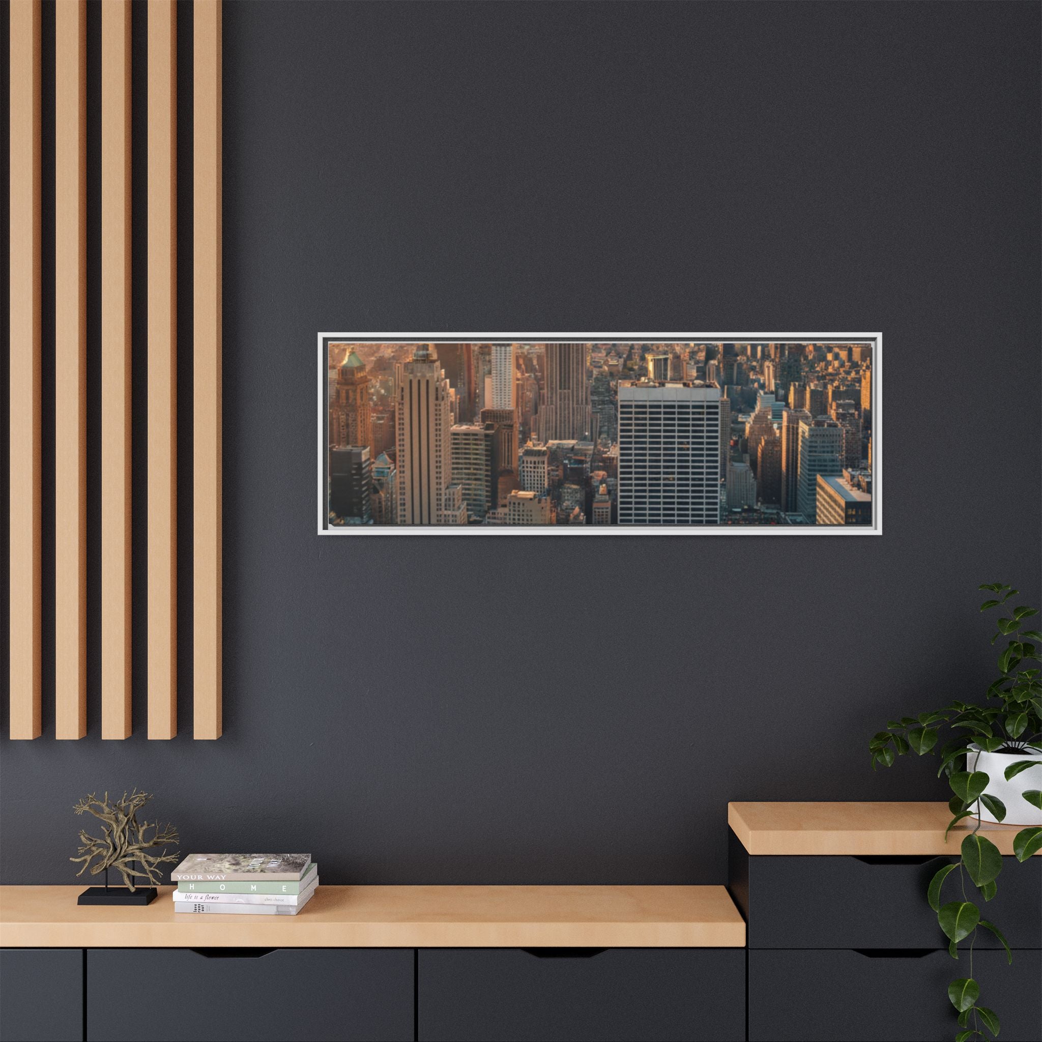 New York City Skyline at Sunset - Framed Art
