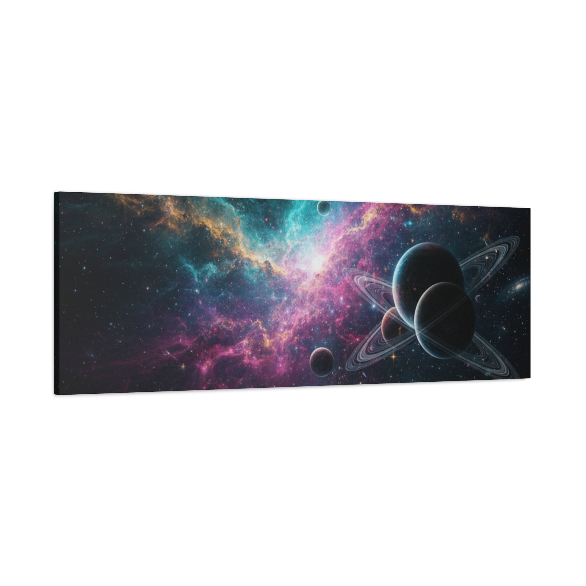 Cosmic Nebula "Stunning" Canvas Print — Galaxy Planets Wall Art