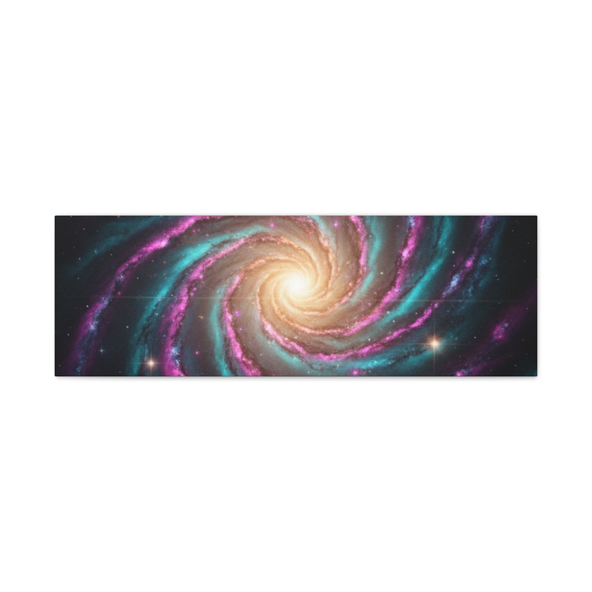 Spiral Galaxy Matte Canvas Wall Art — Vibrant Cosmic Nebula Print