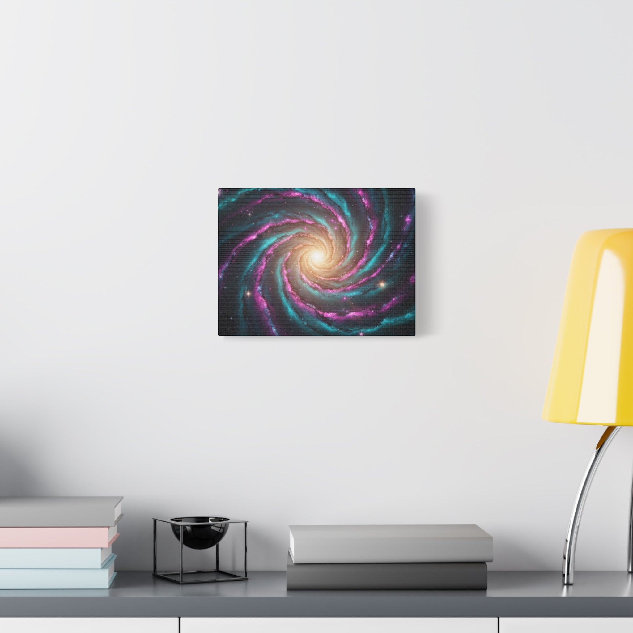 Spiral Galaxy Matte Canvas Wall Art — Vibrant Cosmic Nebula Print