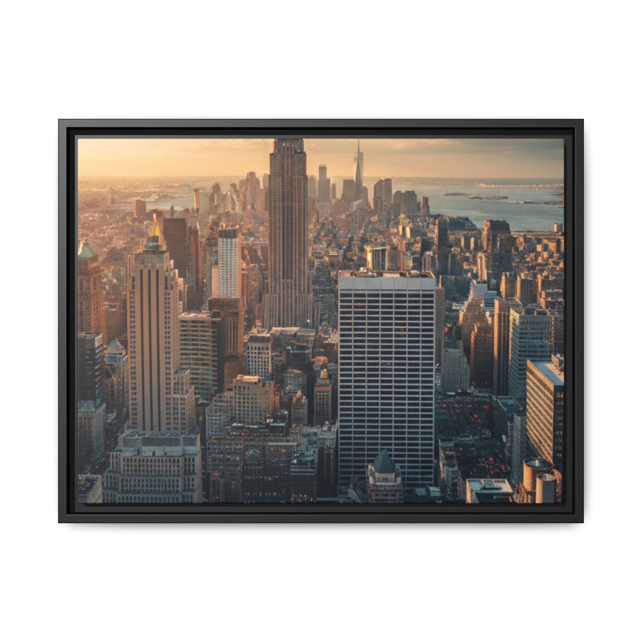 New York City Skyline at Sunset - Framed Art