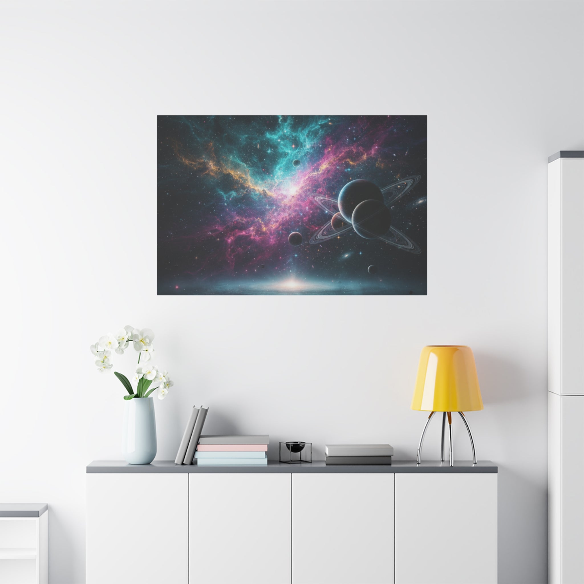 Cosmic Nebula "Stunning" Canvas Print — Galaxy Planets Wall Art