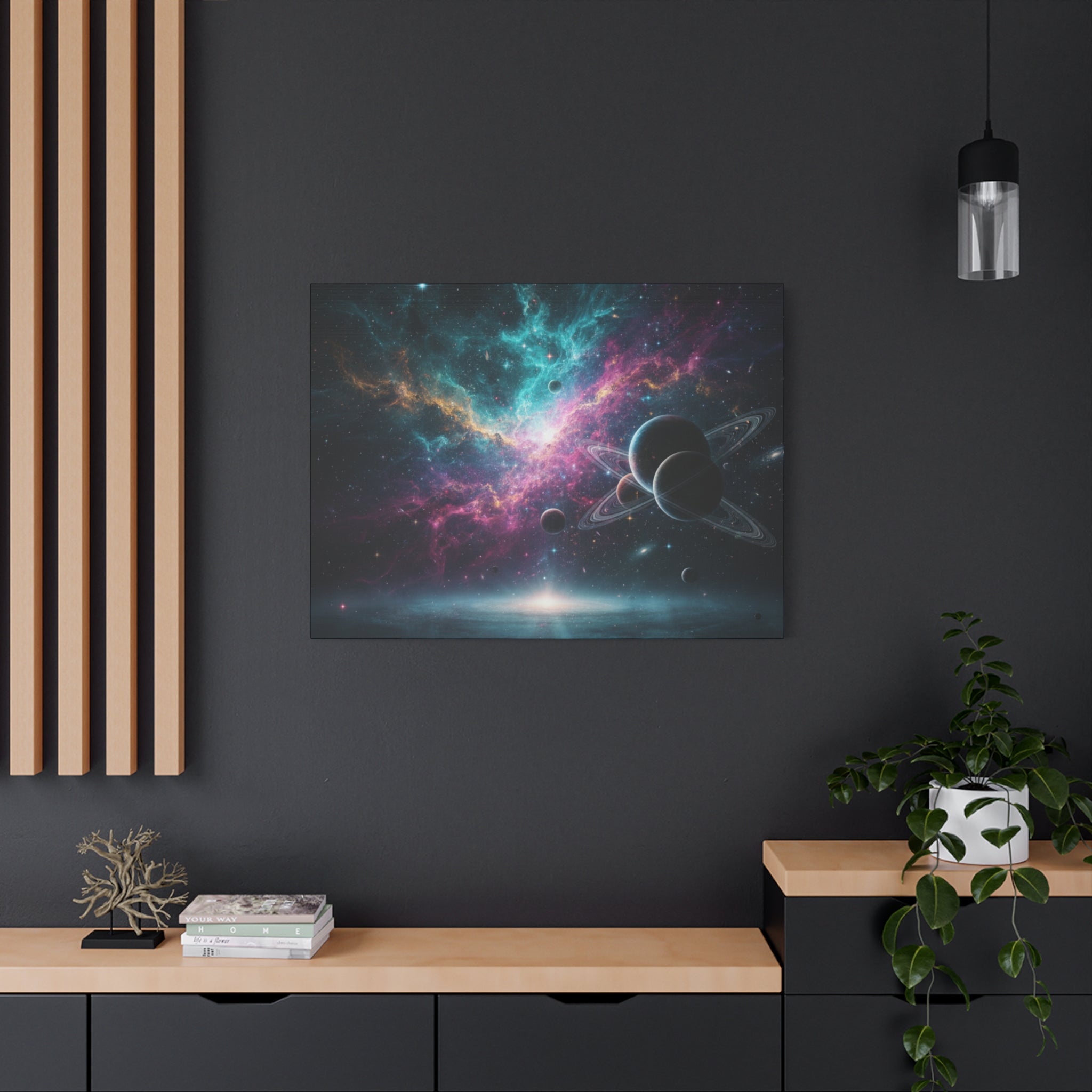 Cosmic Nebula "Stunning" Canvas Print — Galaxy Planets Wall Art