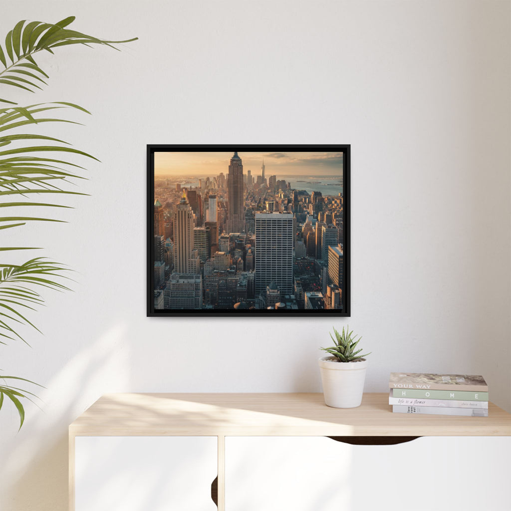 New York City Skyline at Sunset - Framed Art