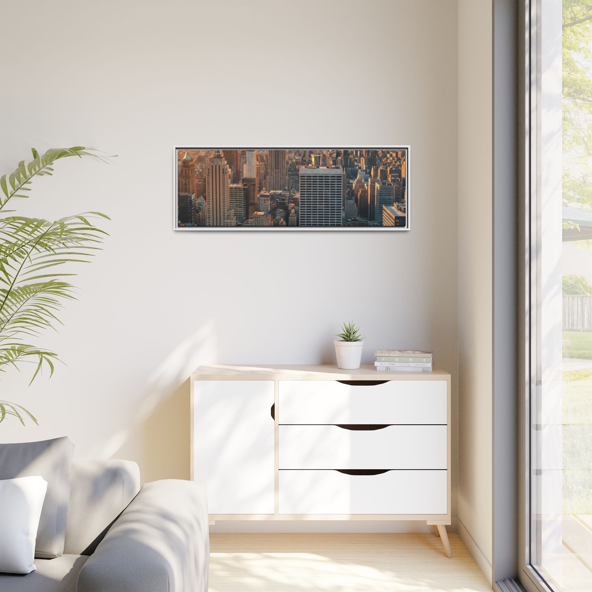 New York City Skyline at Sunset - Framed Art