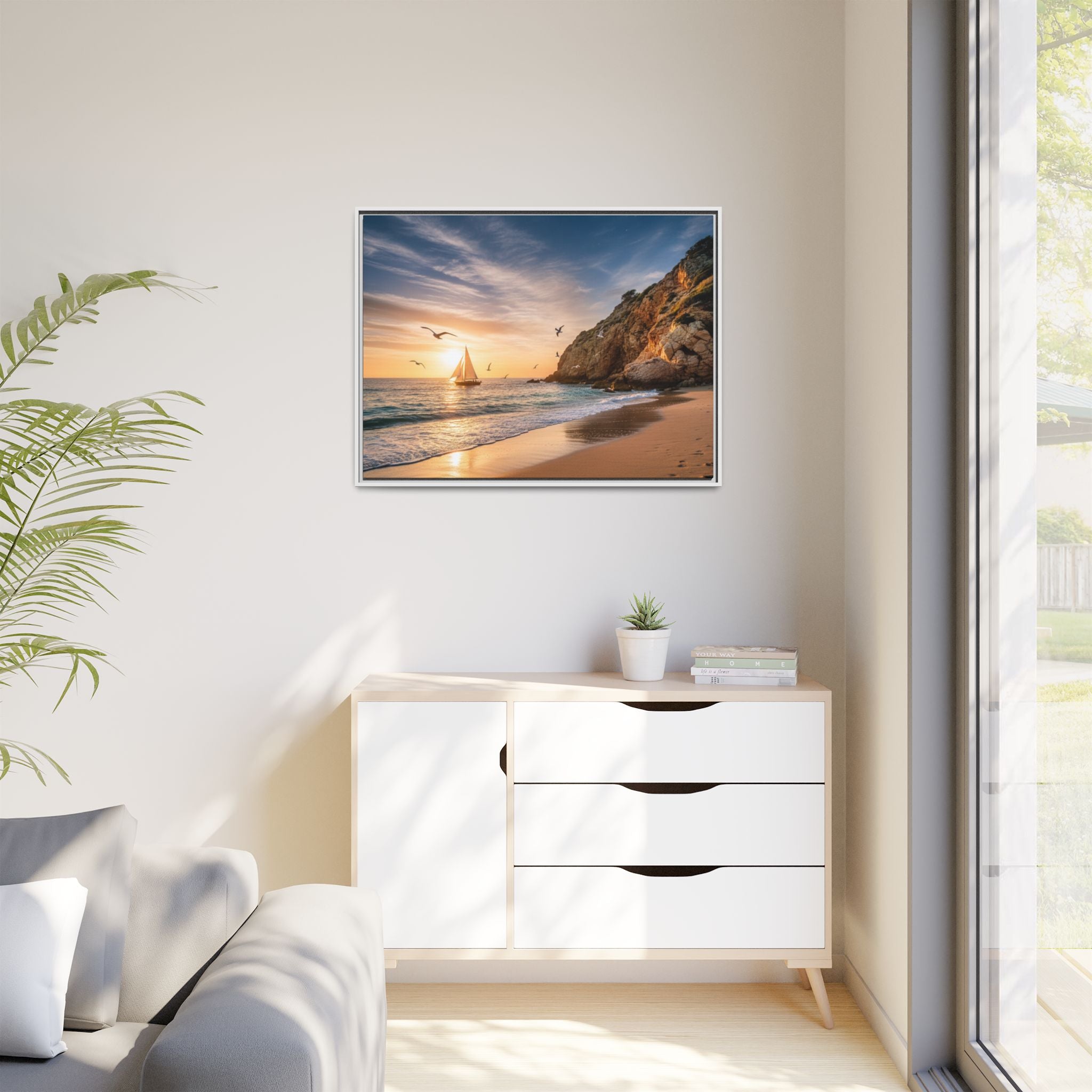 Sunset Sail Beach Landscape - Stunning Image!