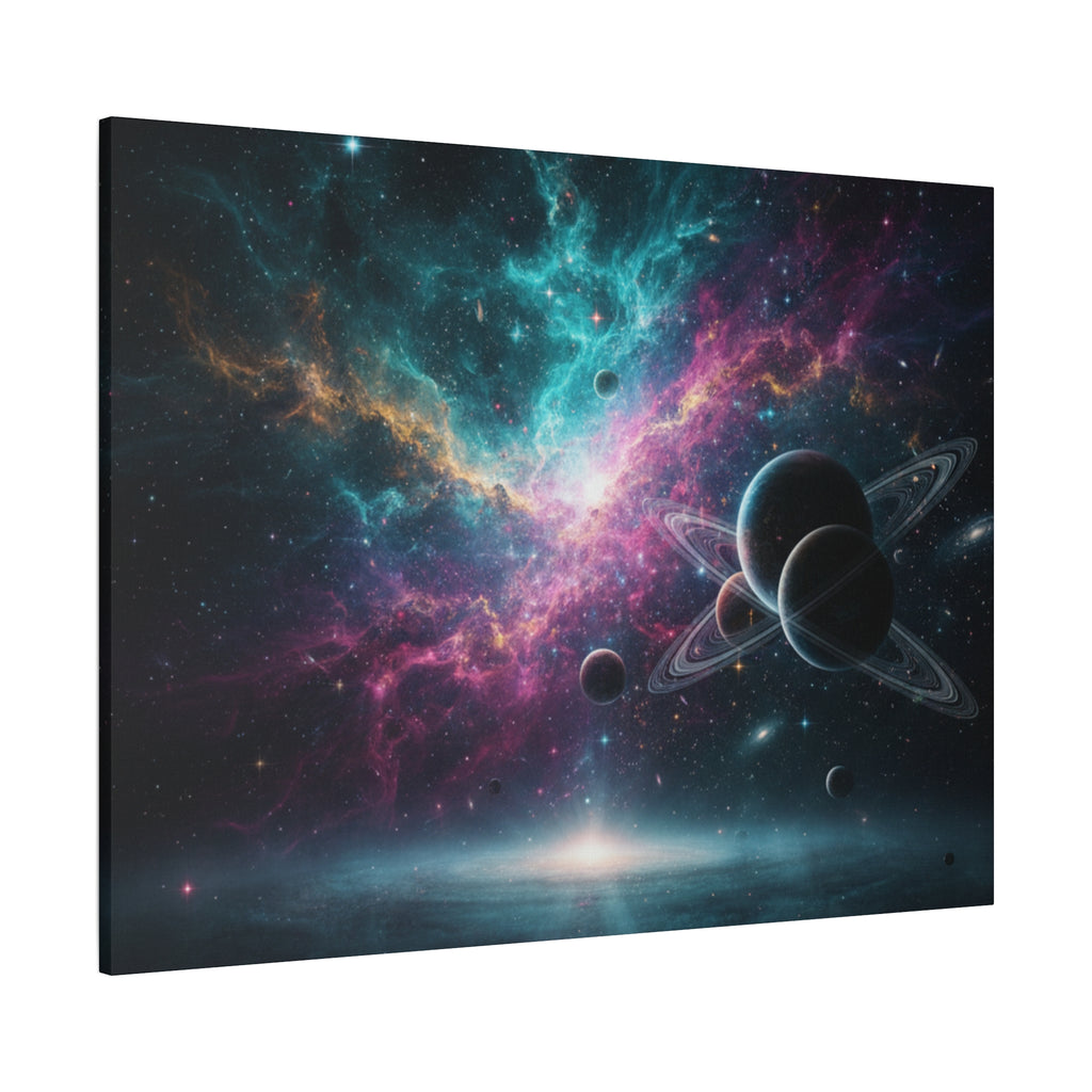 Cosmic Nebula "Stunning" Canvas Print — Galaxy Planets Wall Art