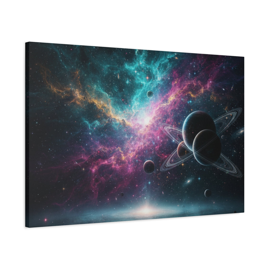 Cosmic Nebula "Stunning" Canvas Print — Galaxy Planets Wall Art
