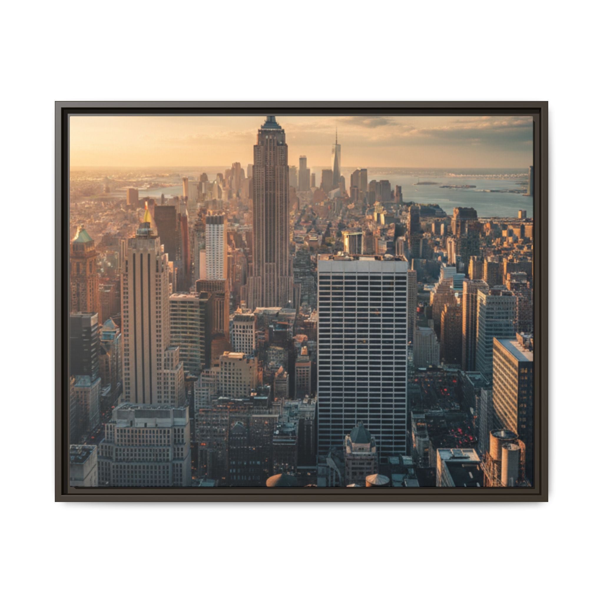 New York City Skyline at Sunset - Framed Art