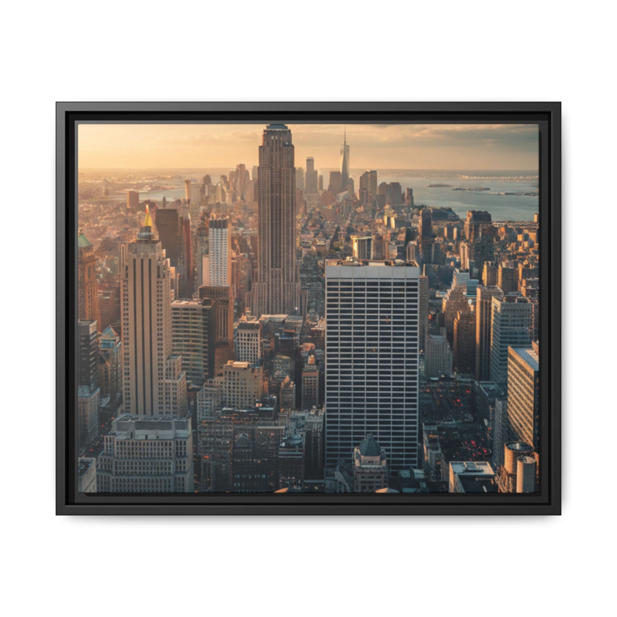 New York City Skyline at Sunset - Framed Art