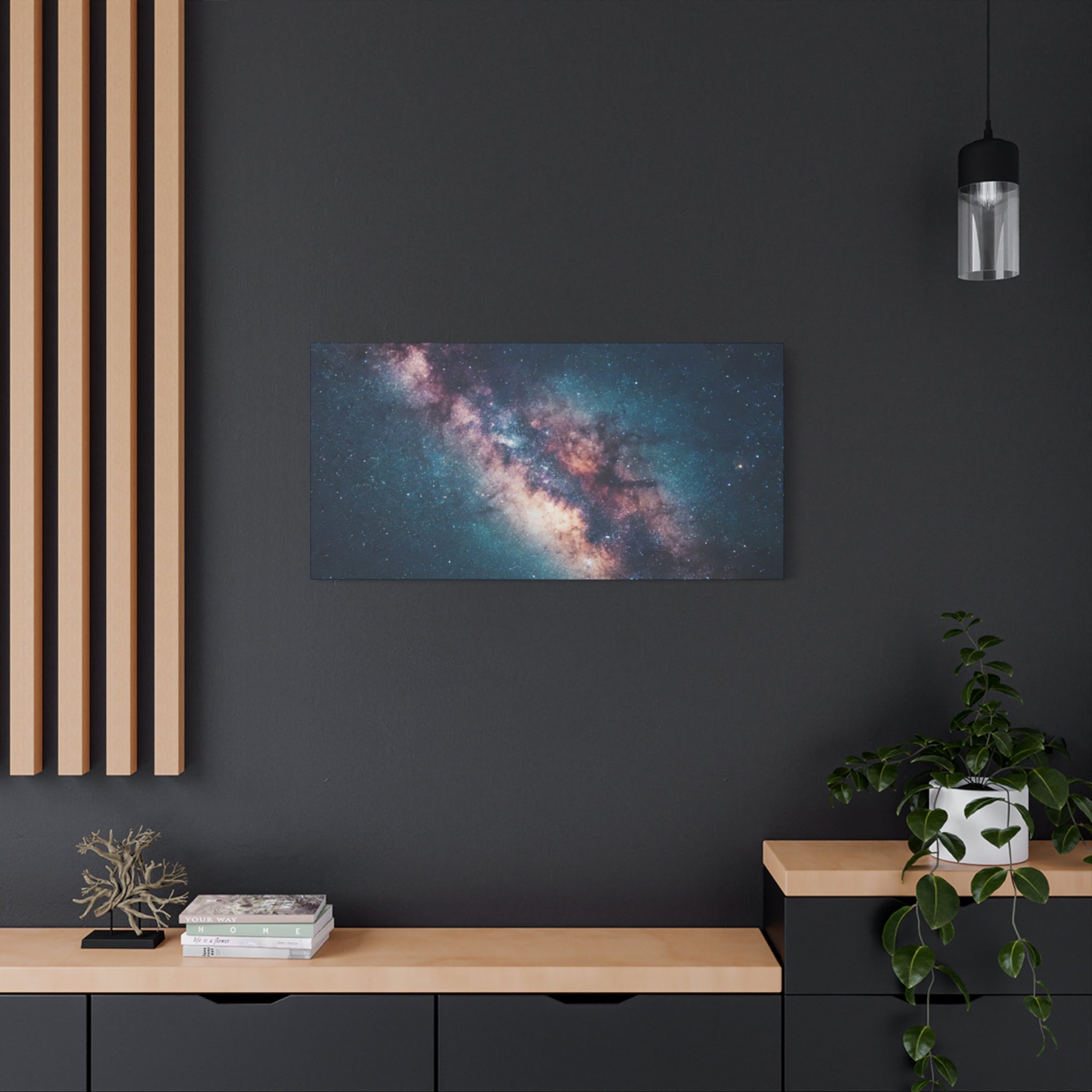 Milky Way Galaxy Canvas Wall Art — Stretched Space Photography Print