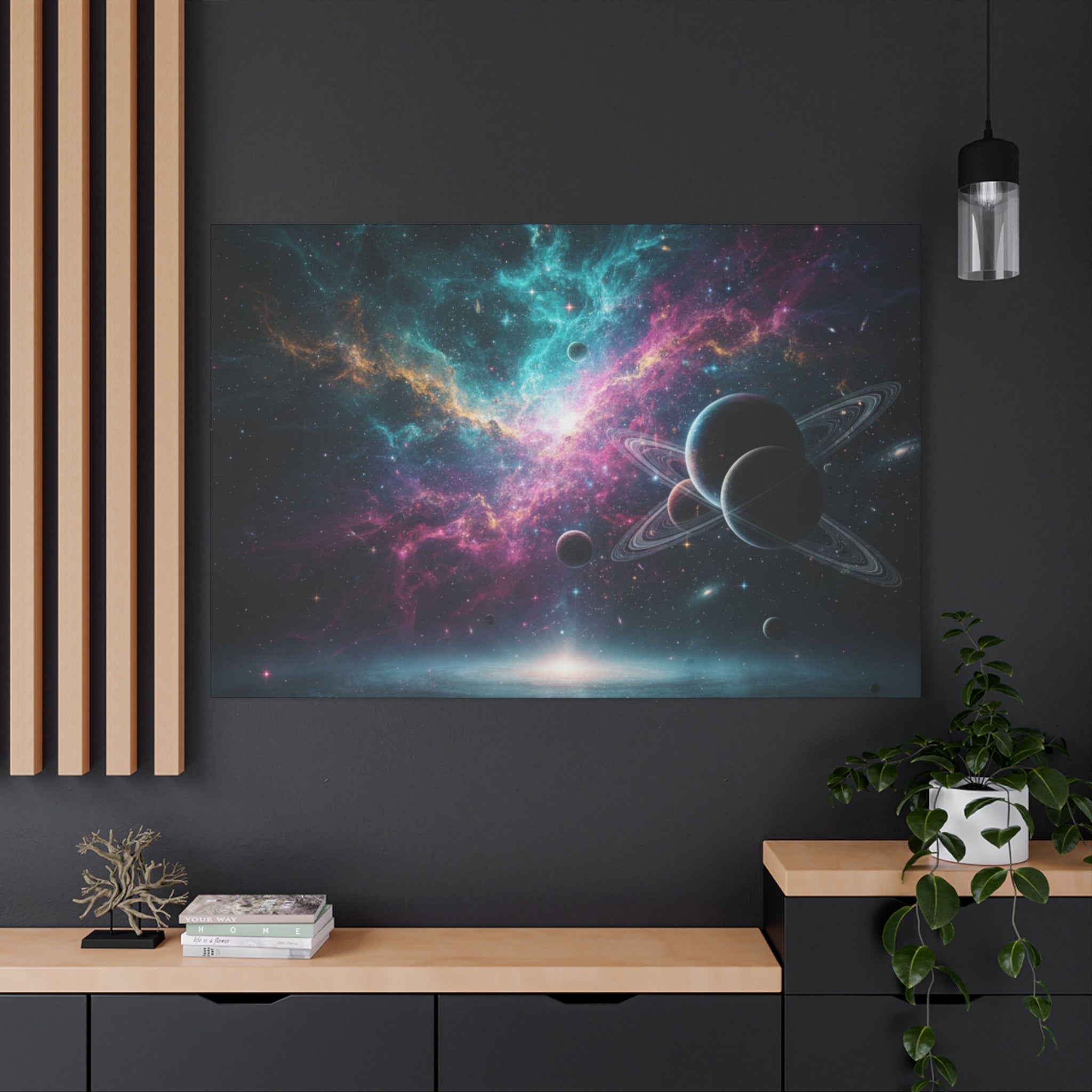 Cosmic Nebula "Stunning" Canvas Print — Galaxy Planets Wall Art