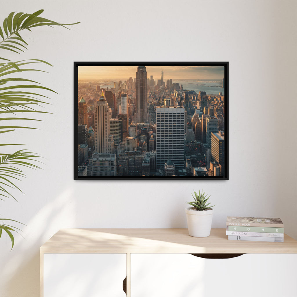 New York City Skyline at Sunset - Framed Art