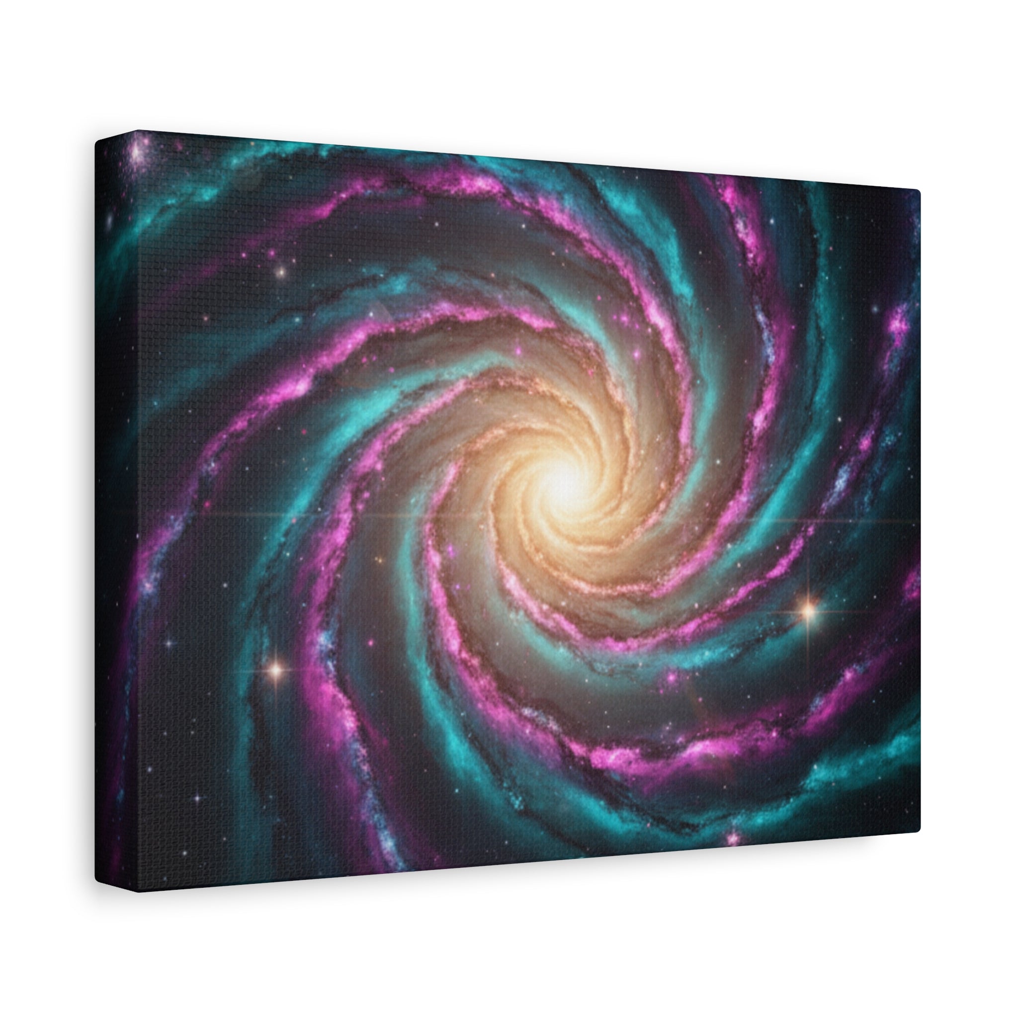 Spiral Galaxy Matte Canvas Wall Art — Vibrant Cosmic Nebula Print