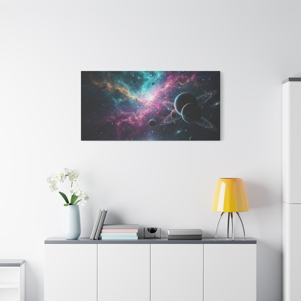 Cosmic Nebula "Stunning" Canvas Print — Galaxy Planets Wall Art