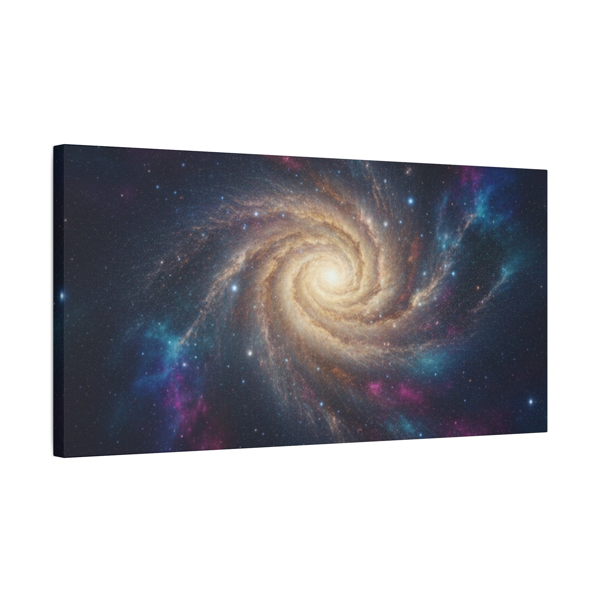 Spiral Galaxy Matte Canvas Wall Art – Stretched Space Nebula Print