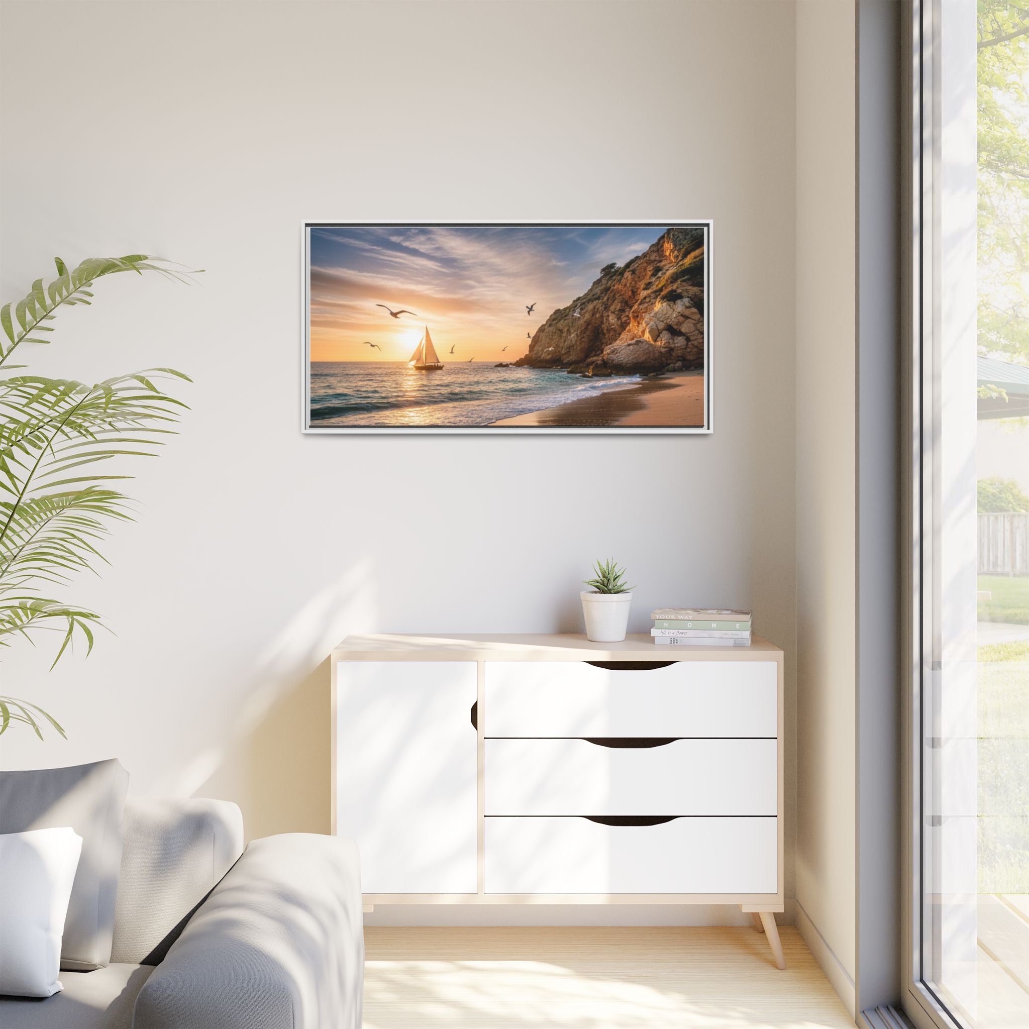 Sunset Sail Beach Landscape - Stunning Image!