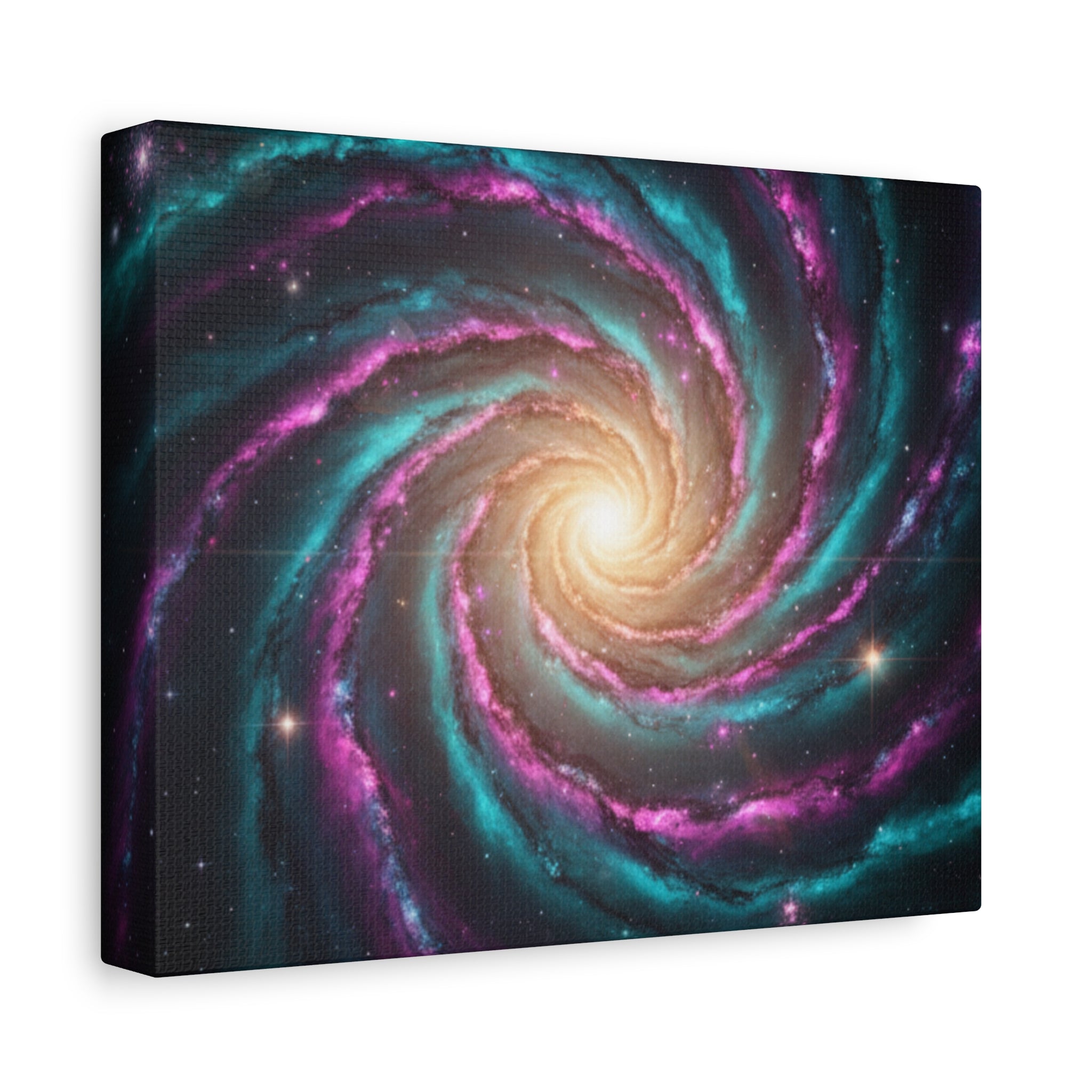 Spiral Galaxy Matte Canvas Wall Art — Vibrant Cosmic Nebula Print
