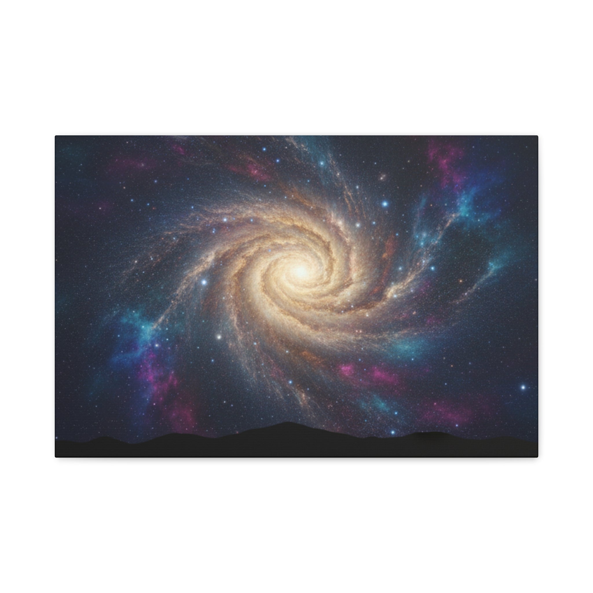 Spiral Galaxy Matte Canvas Wall Art – Stretched Space Nebula Print