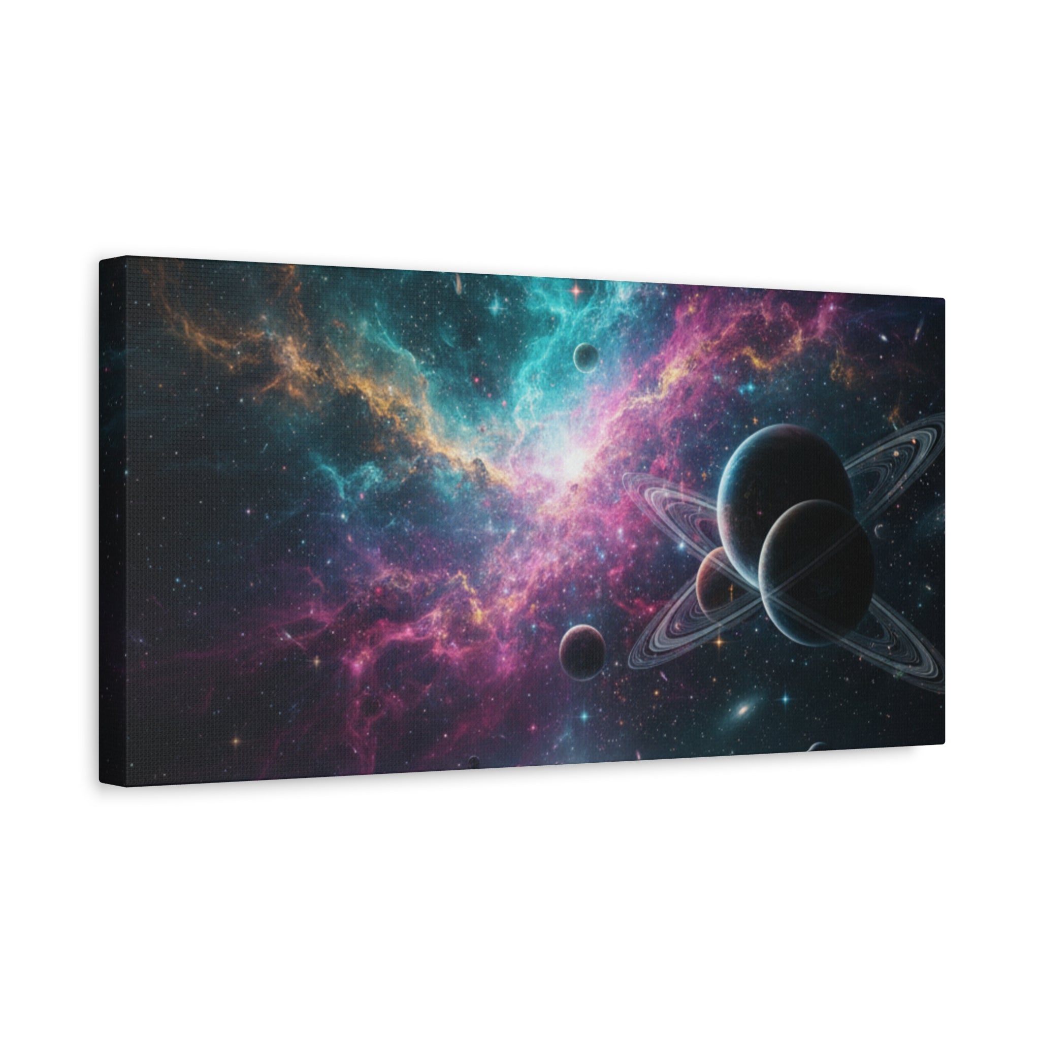 Cosmic Nebula "Stunning" Canvas Print — Galaxy Planets Wall Art