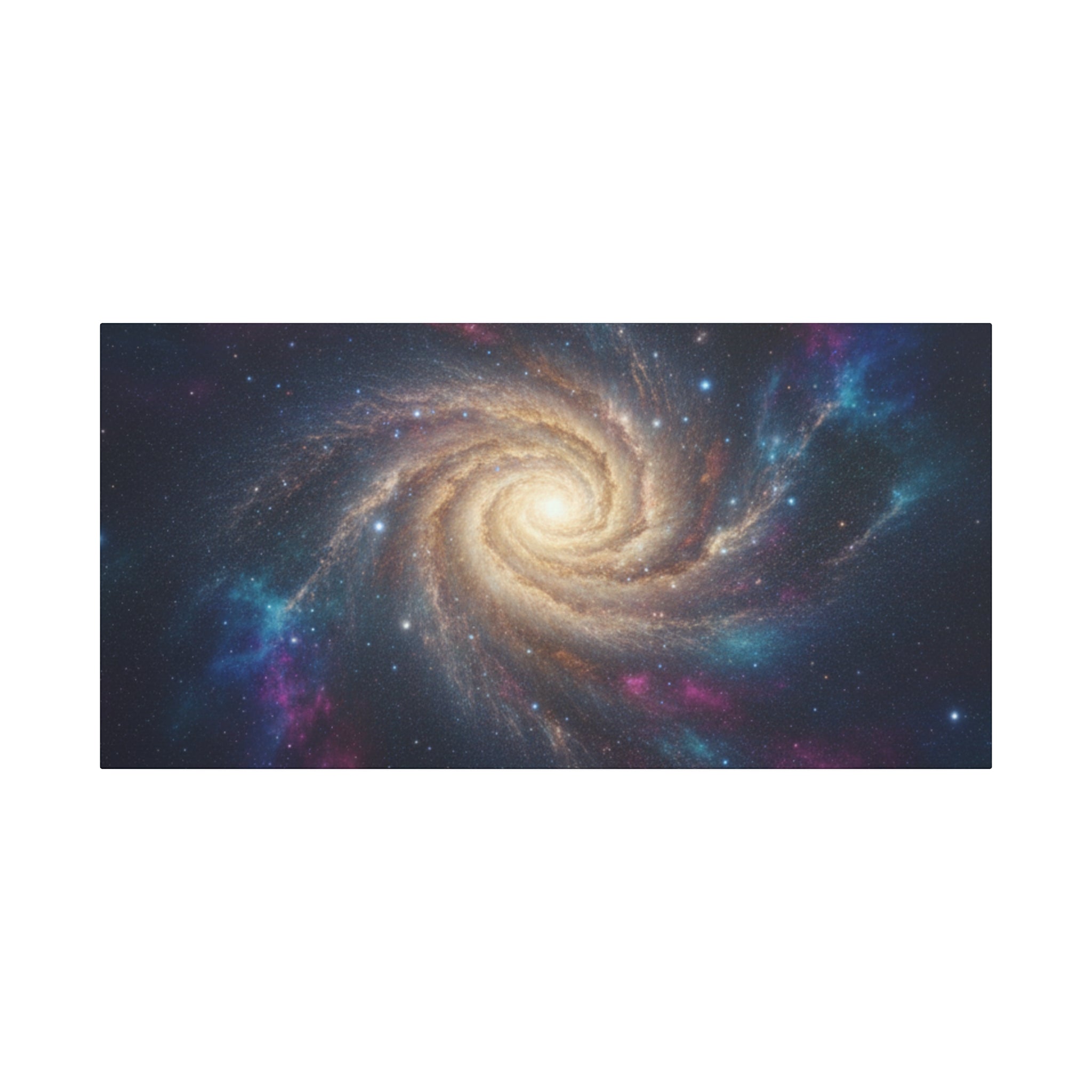 Spiral Galaxy Matte Canvas Wall Art – Stretched Space Nebula Print